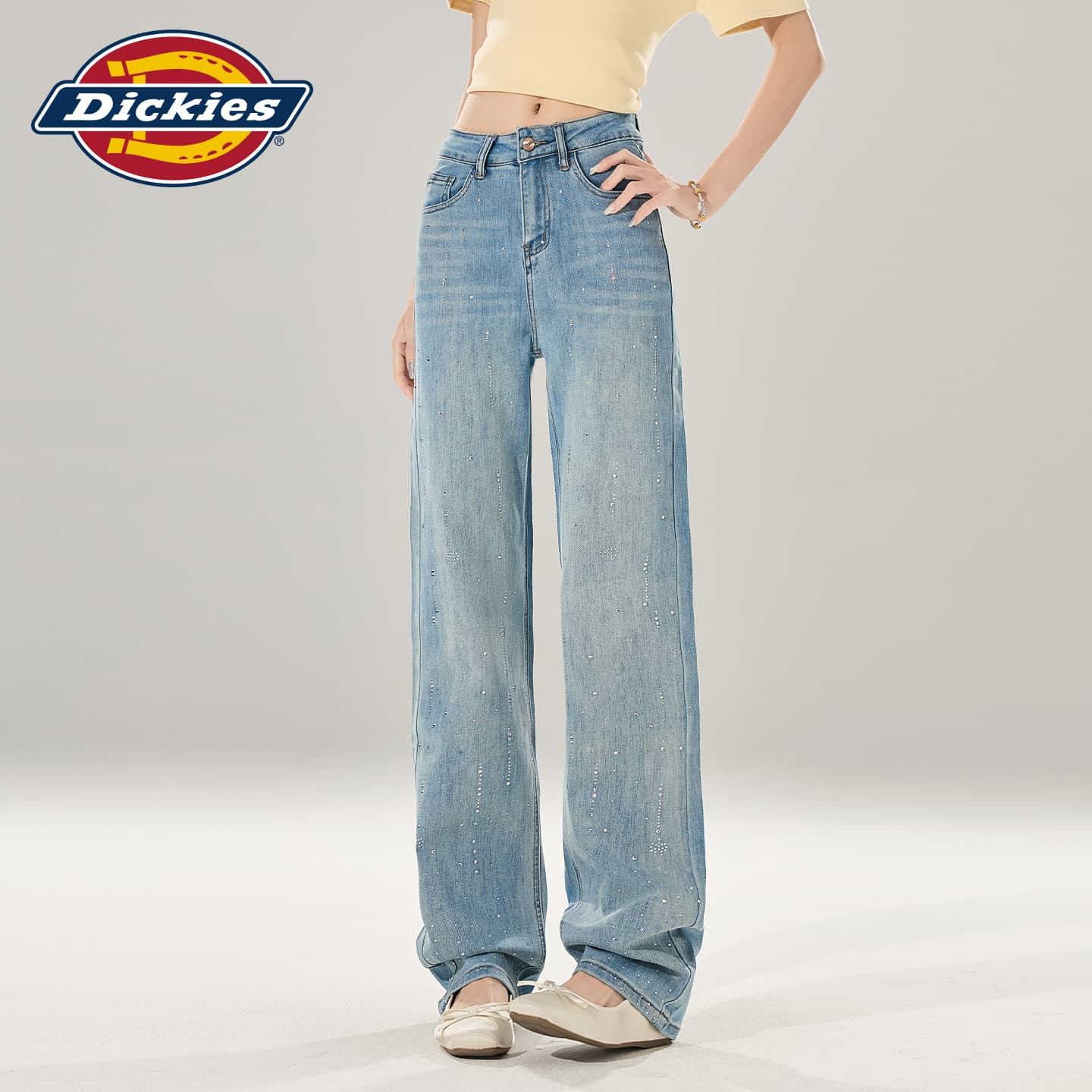 Джинсы Dickies Светло-Синие Женские Джинсы - изображение 3