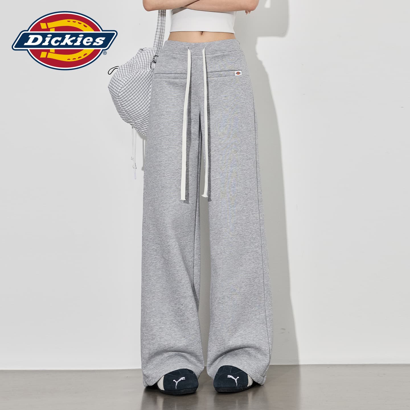 Штаны Dickies Серые Удлиненные Женские Повседневные Брюки - изображение 4