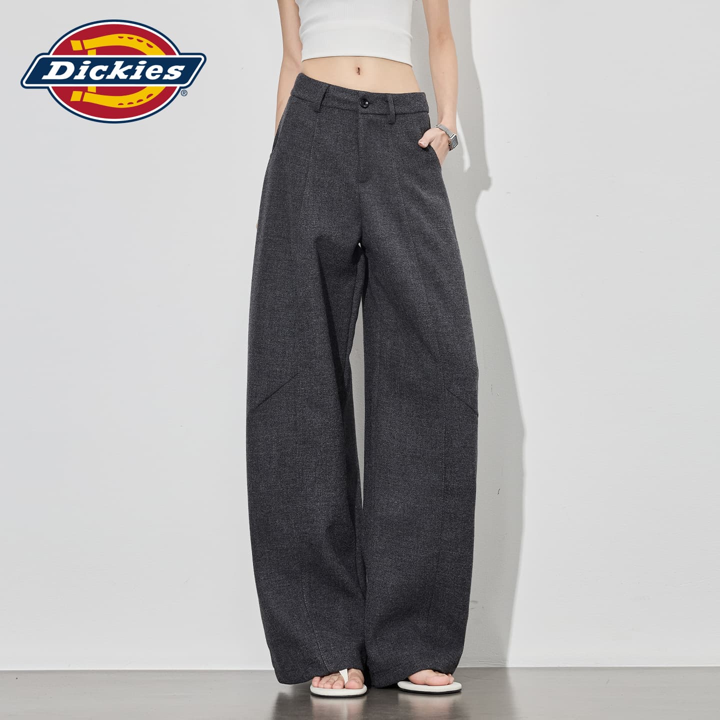 Штаны Dickies Темно-серые брюки женские повседневные - изображение 5