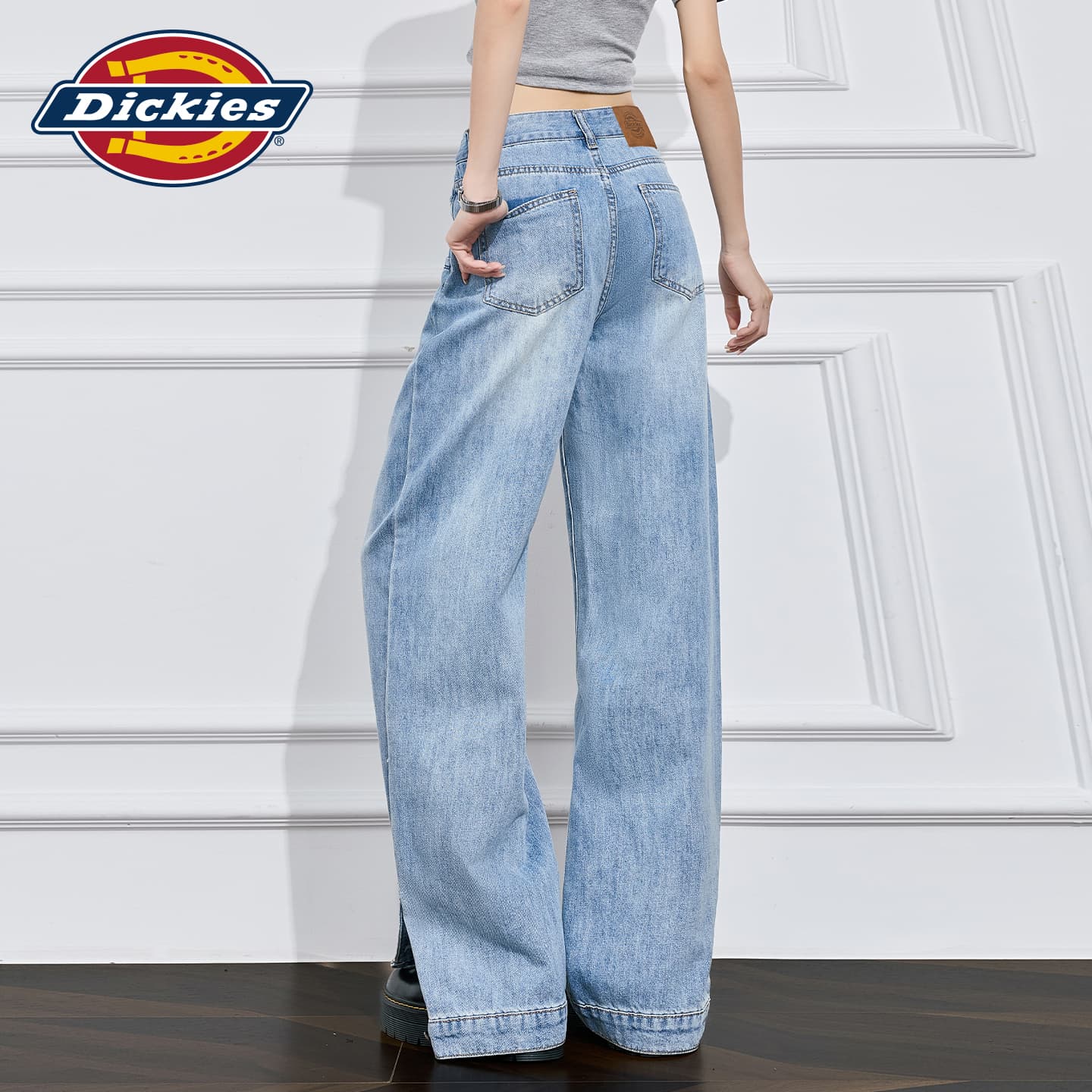 Джинсы dickies Светло-синий Удлиненная длина Женские Джинсы - изображение 7