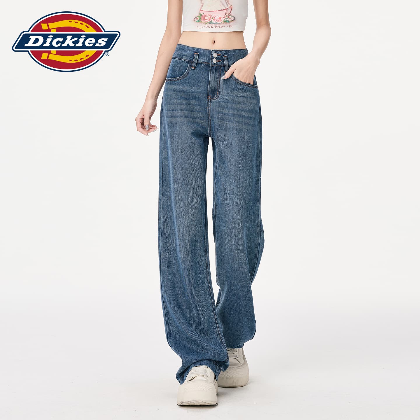 Джинсы Dickies Винтажные Синие Брюки Женские Джинсы - изображение 3
