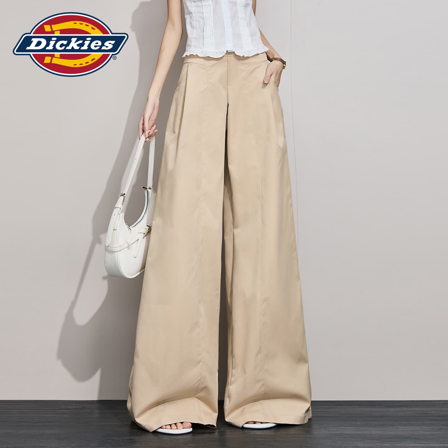Штаны Dickies Cream Gray Extended Length Women's Casual Pants Dickies Кремовые Серые Удлиненные Женские Повседневные Брюки - изображение 6
