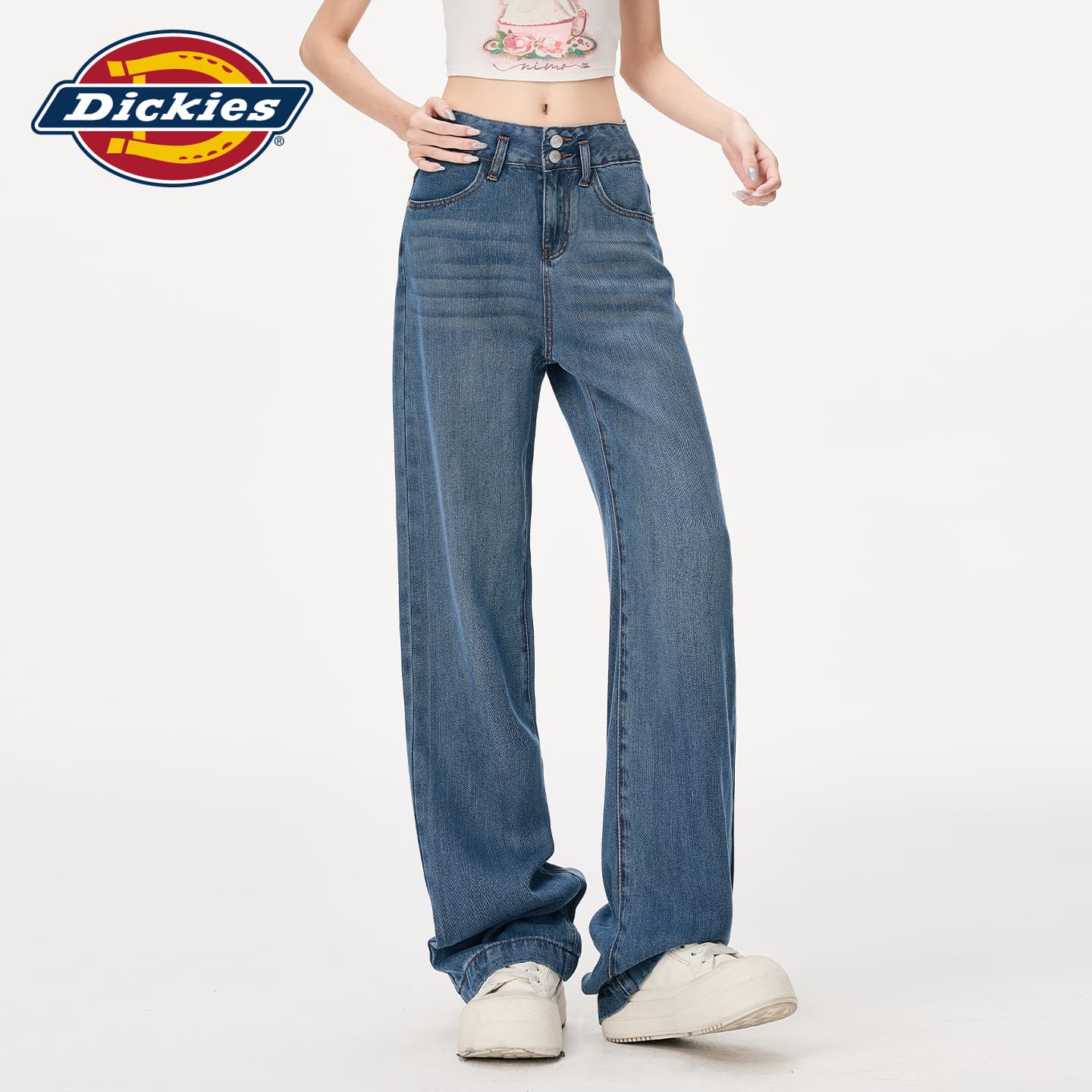Джинсы Dickies Винтажные Синие Брюки Женские Джинсы - изображение 6