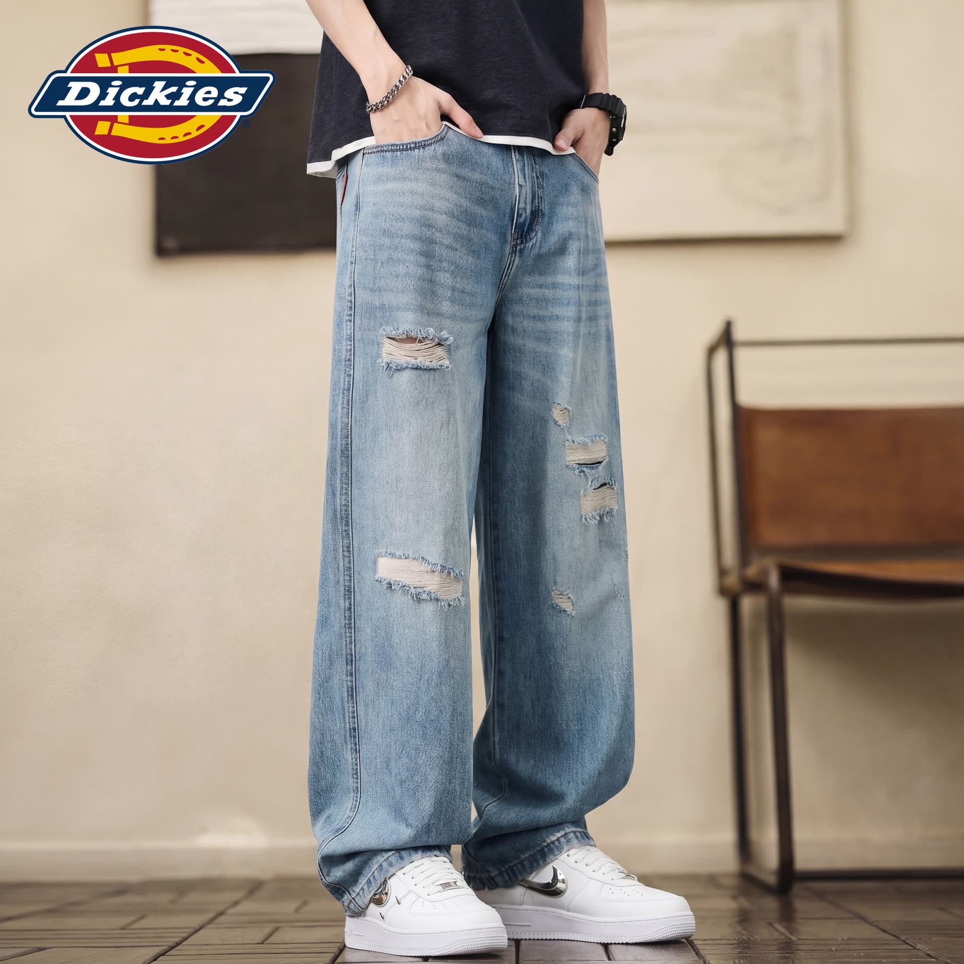 Штаны dickies Синий Мужской Джинсы - изображение 4