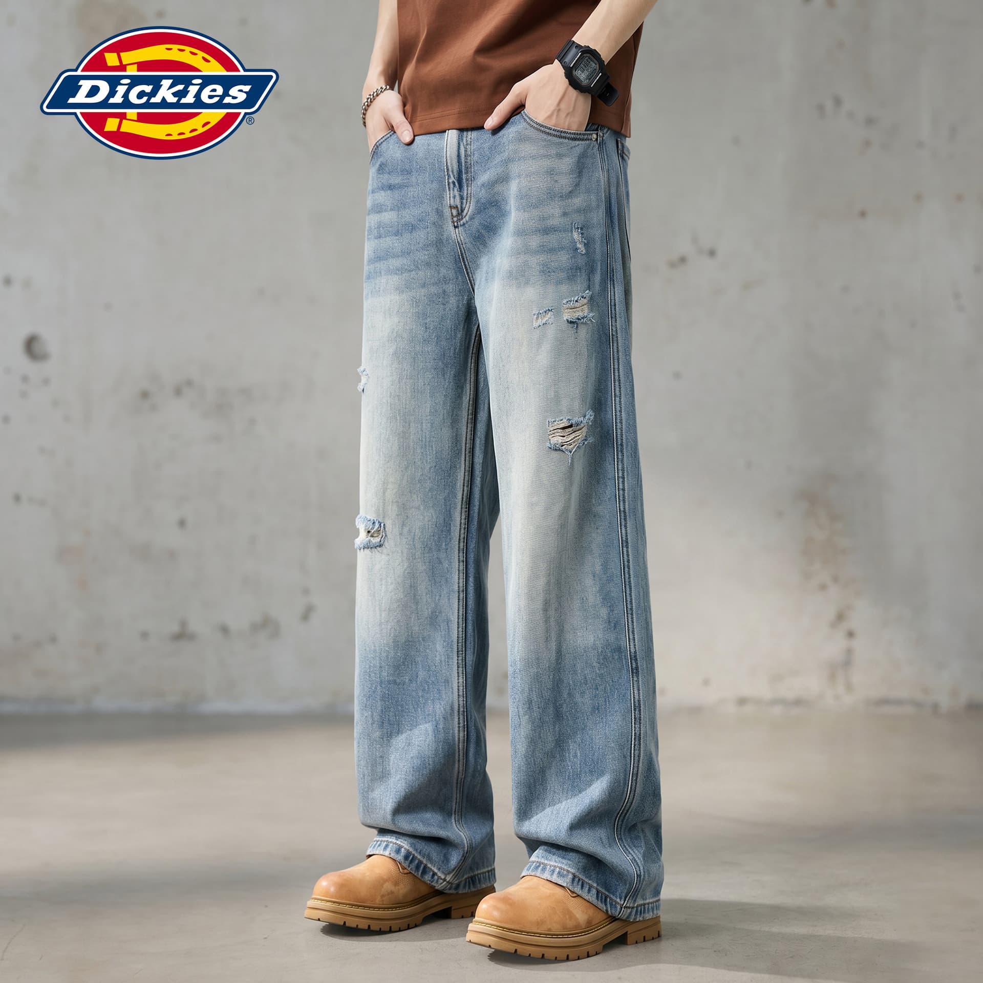 Штаны dickies Светло-синий Мужской Джинсы - изображение 4