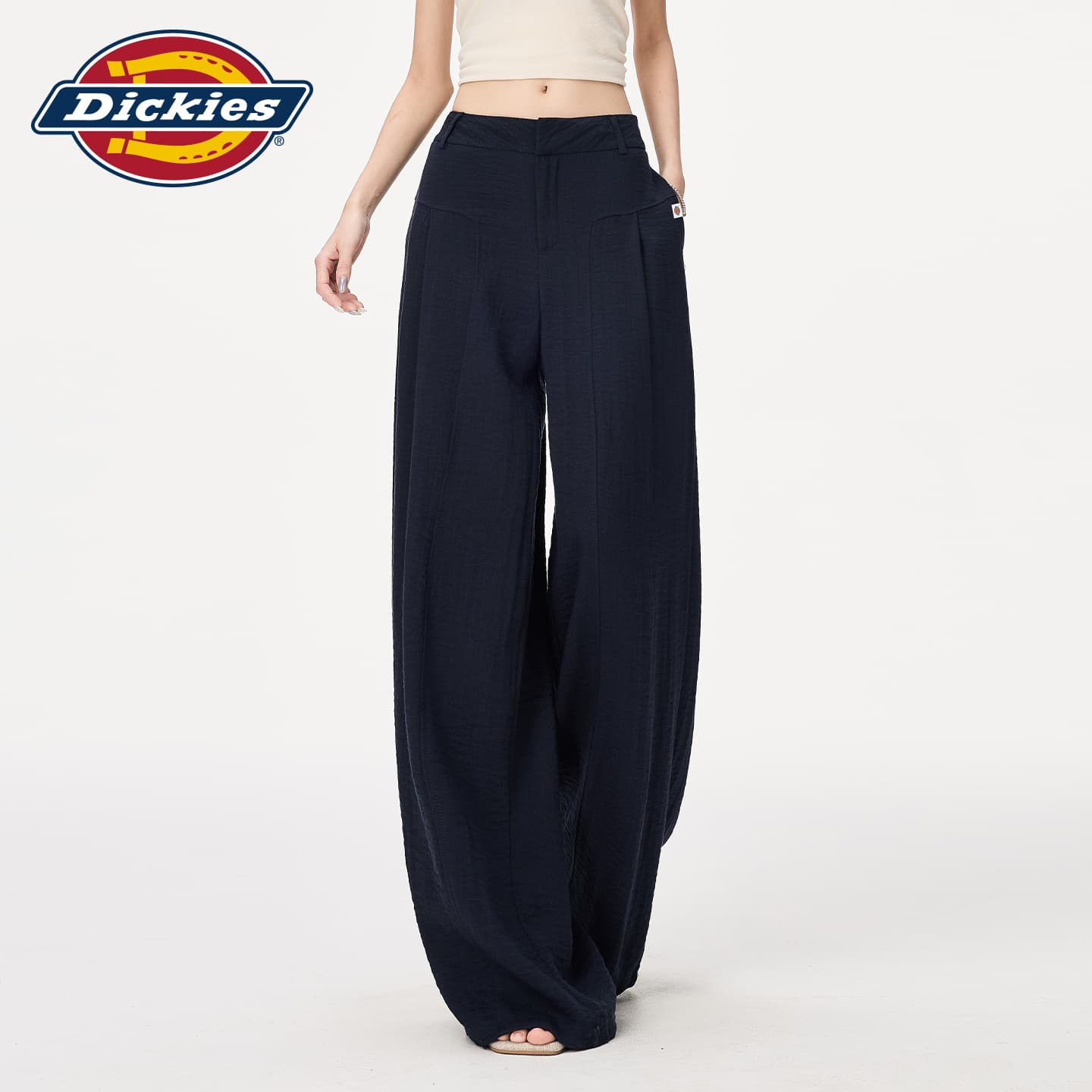 Штаны Dickies Темно-синие брюки длиной до щиколотки женские повседневные - изображение 3