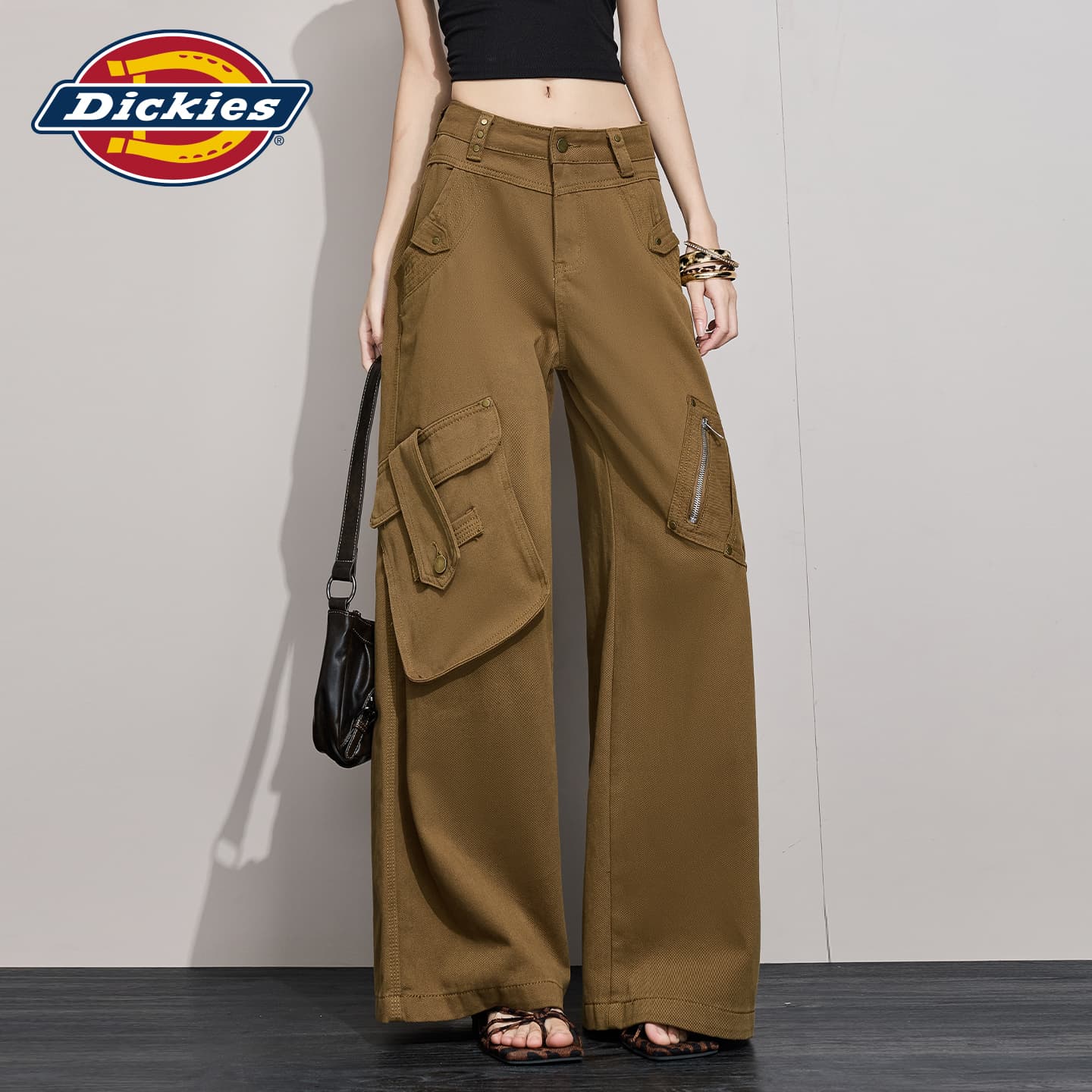 Dickies Молочный кофейный брюки женские карго - изображение 5