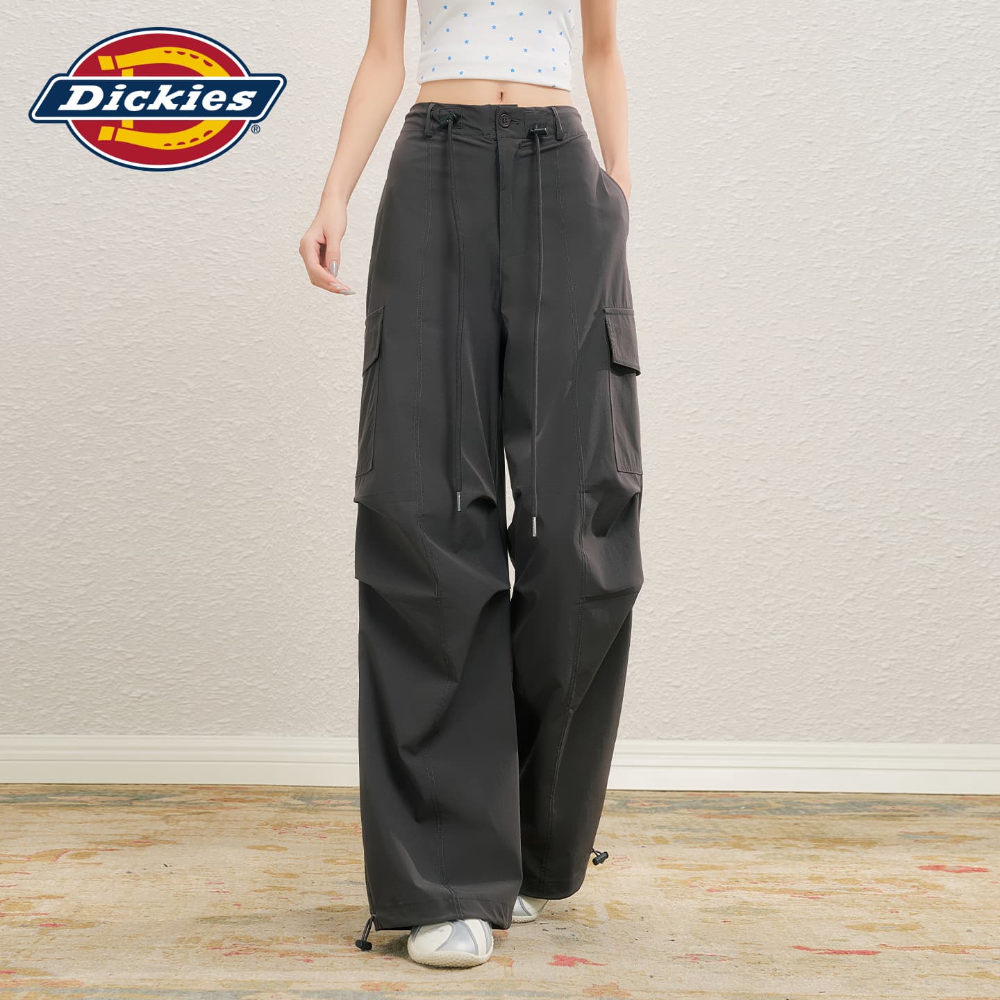 Dickies Премиум Серый Удлиненные Женские Карго Брюки - изображение 6