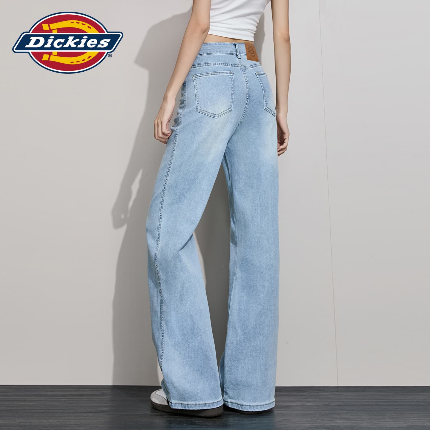 Джинсы Dickies Глазурно-голубые Женские Джинсы - изображение 7