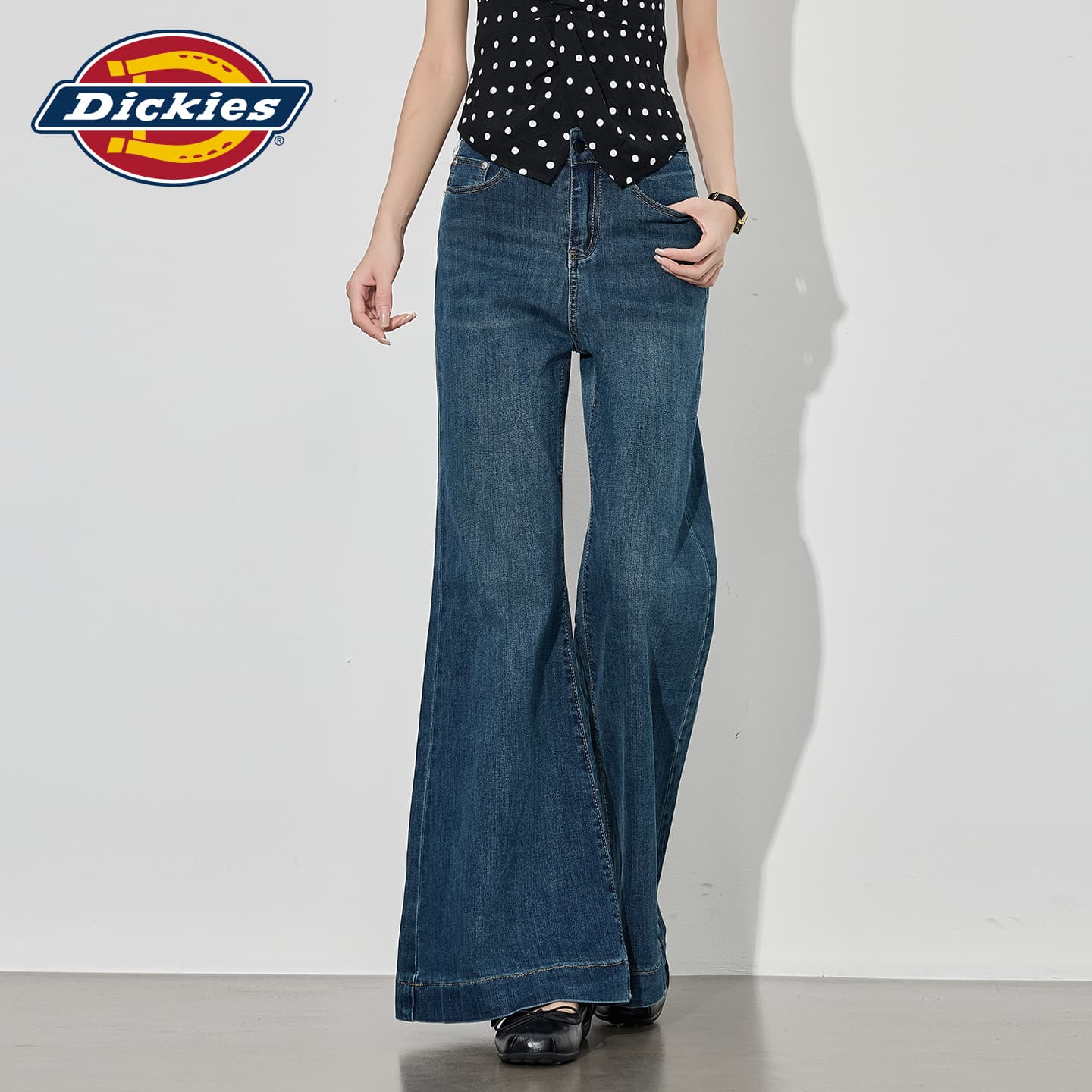Джинсы Dickies Винтажный Синий Женские Джинсы - изображение 6