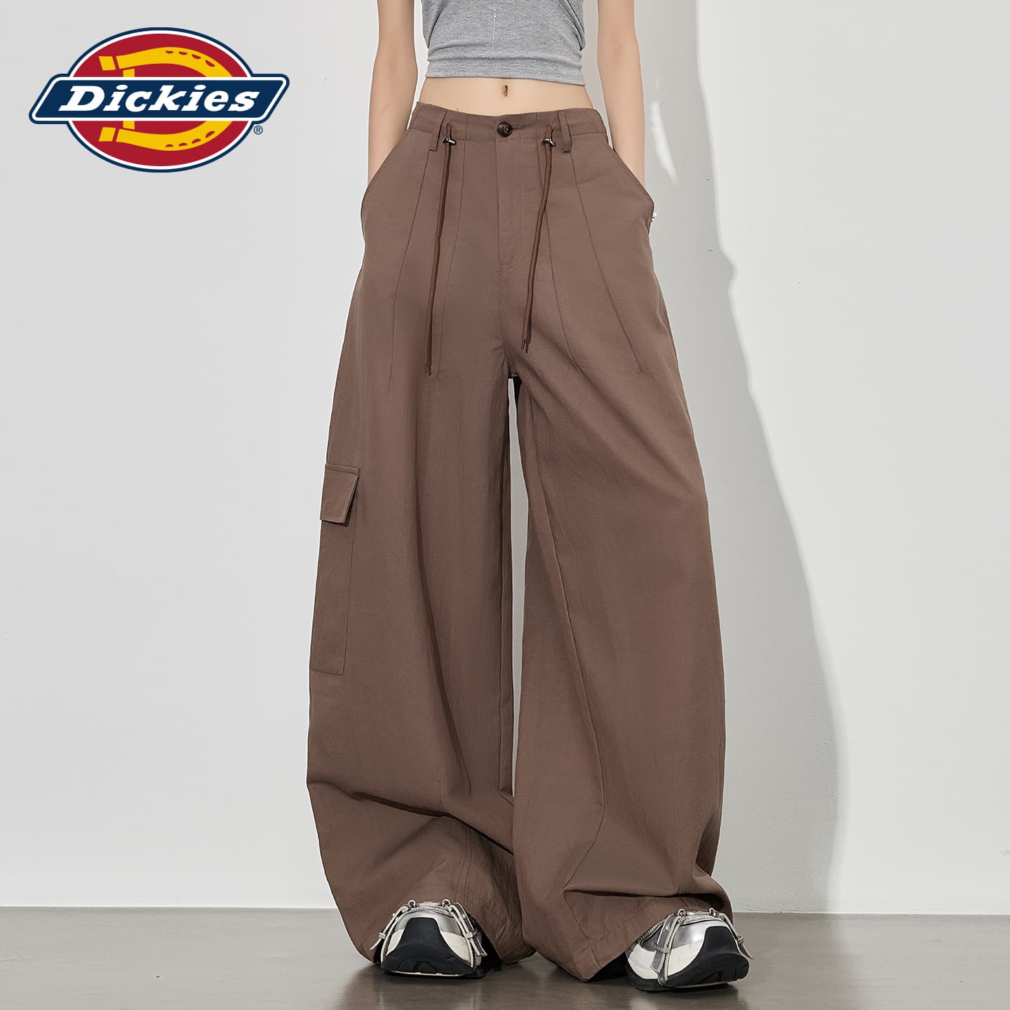 Штаны Dickies Какао-кофейные Удлиненные Женские Повседневные Брюки - изображение 4