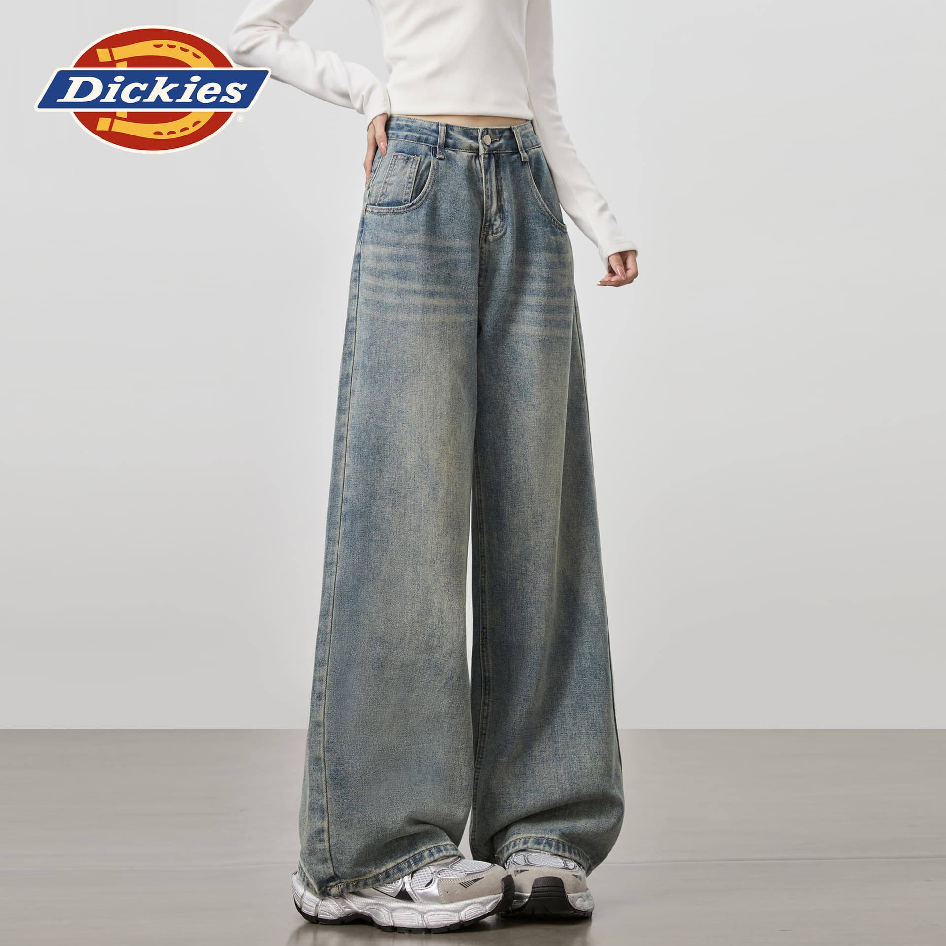 Джинсы dickies Синий Удлиненная длина Женские Джинсы - изображение 5