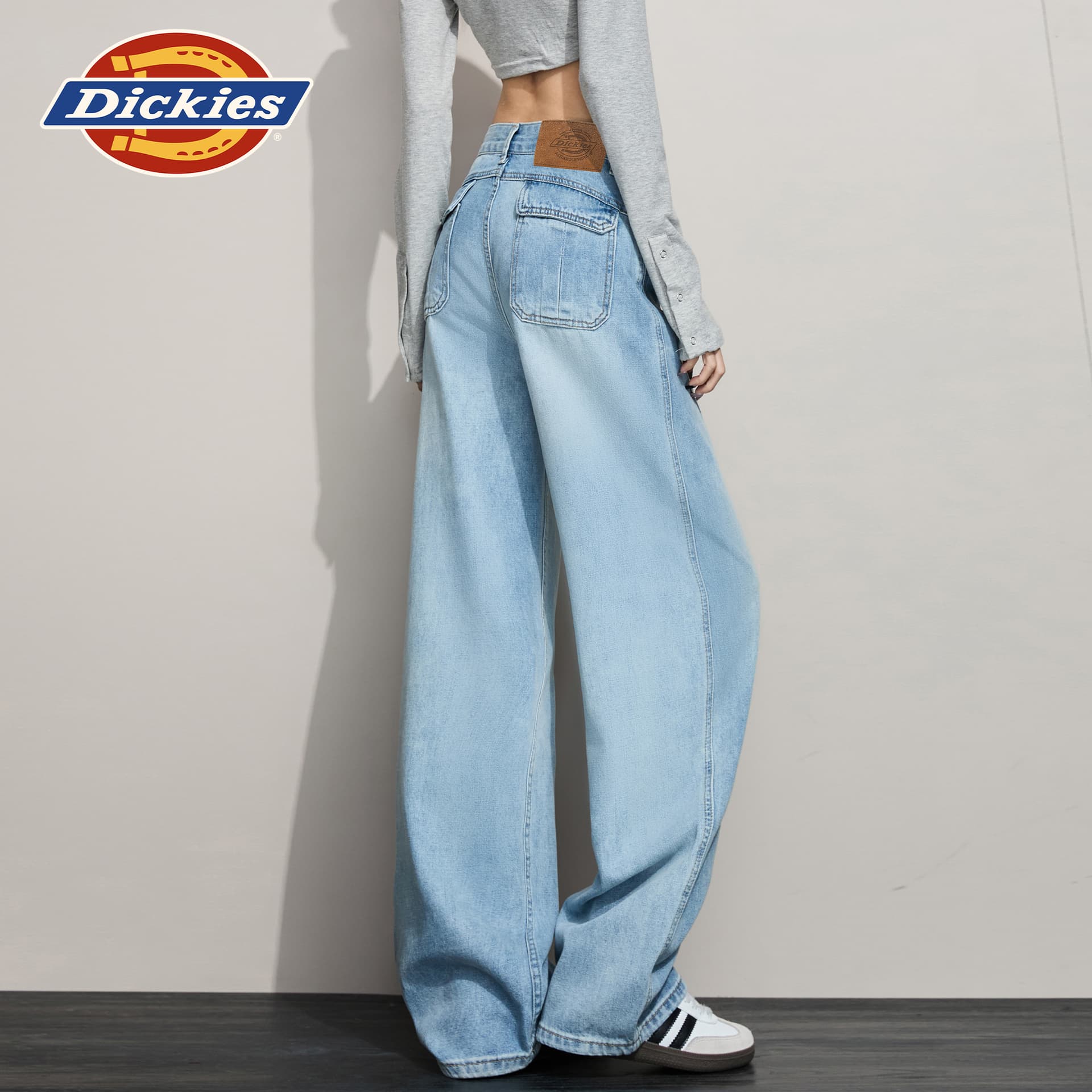 Джинсы dickies Светло-синий Удлиненная длина Женские Джинсы - изображение 7