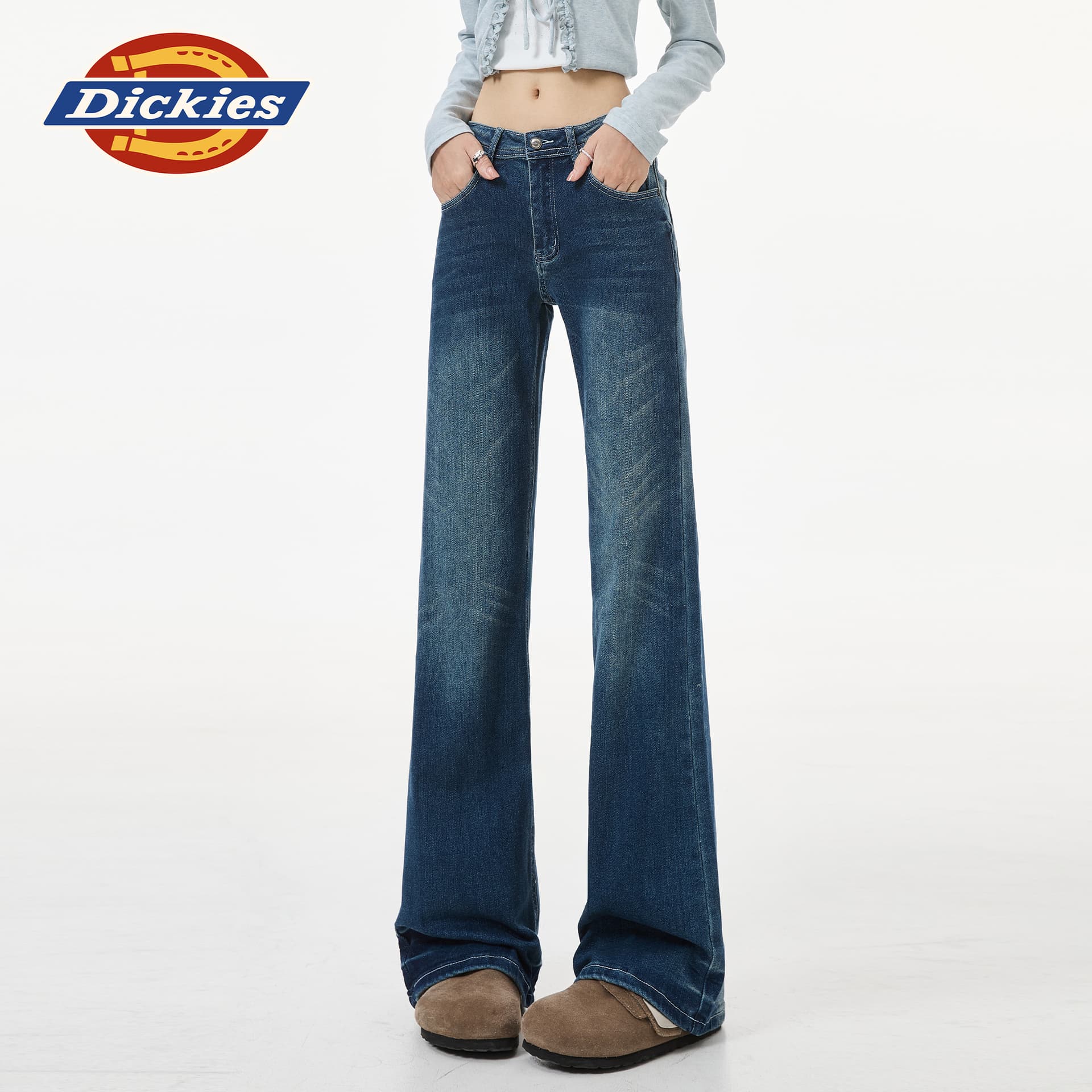Джинсы dickies Винтажный синий Женские Джинсы - изображение 3