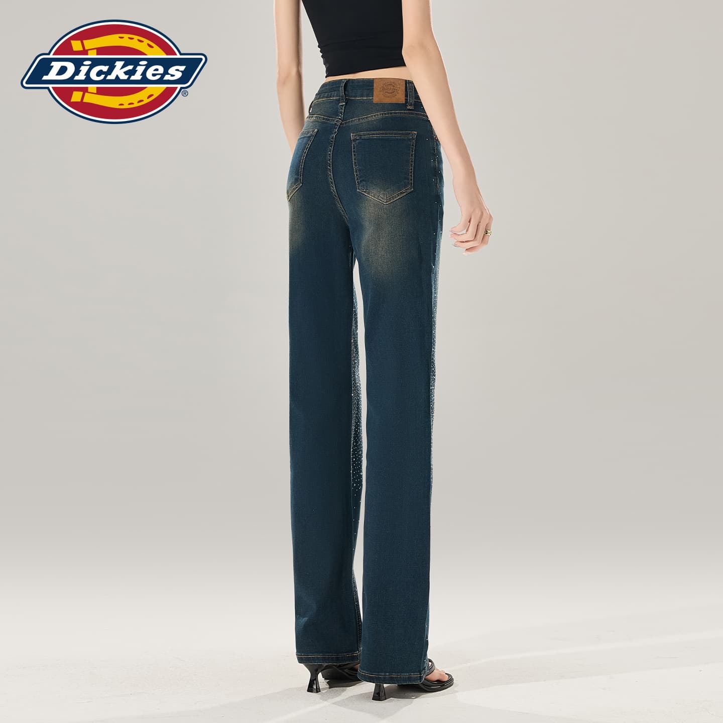 Джинсы Dickies Nano Blue Ankle Length Women's Jeans Дикси Нано Синий Джинсы длины до щиколотки Женские - изображение 7