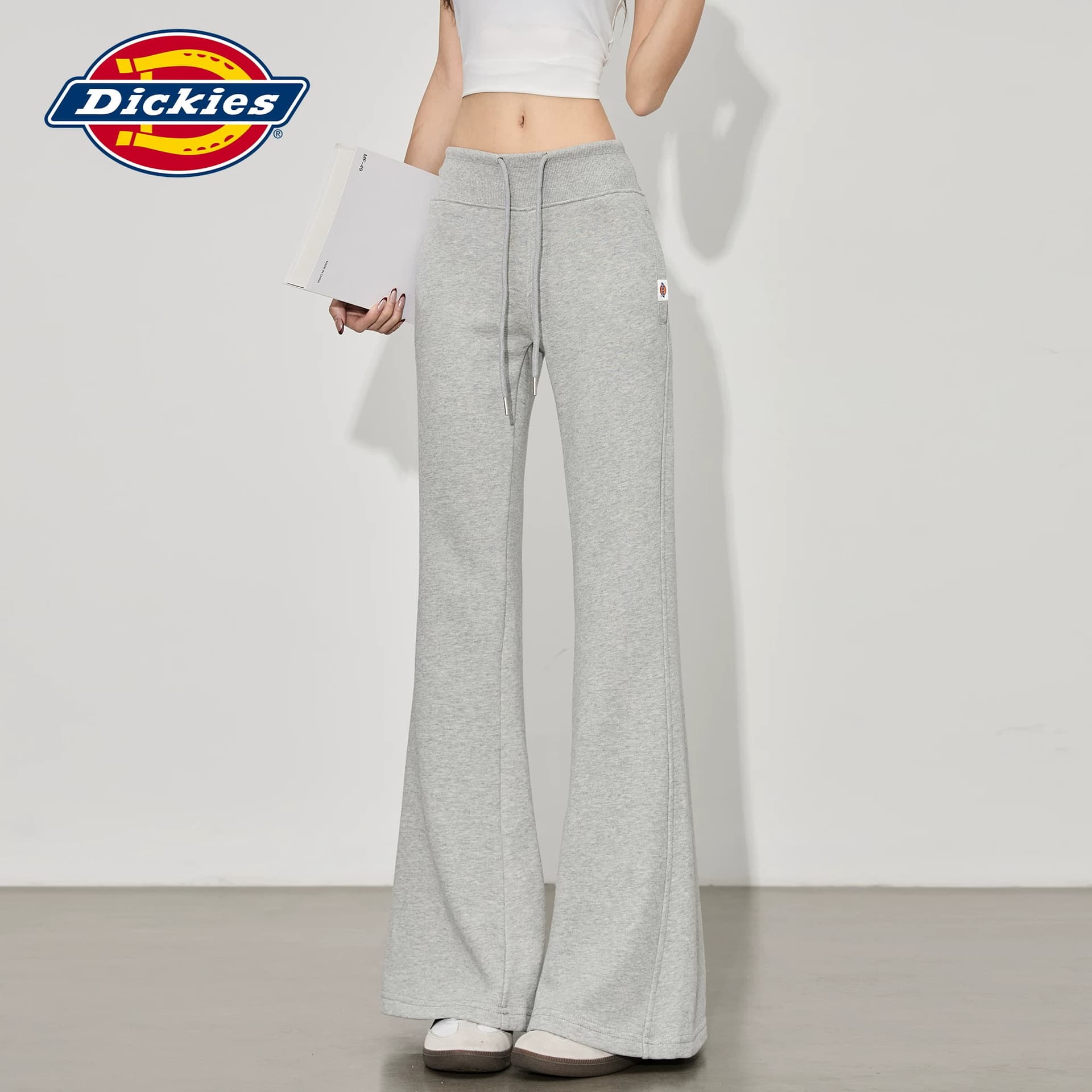 Штаны dickies Серый Удлиненная длина Женские Повседневные брюки - изображение 4
