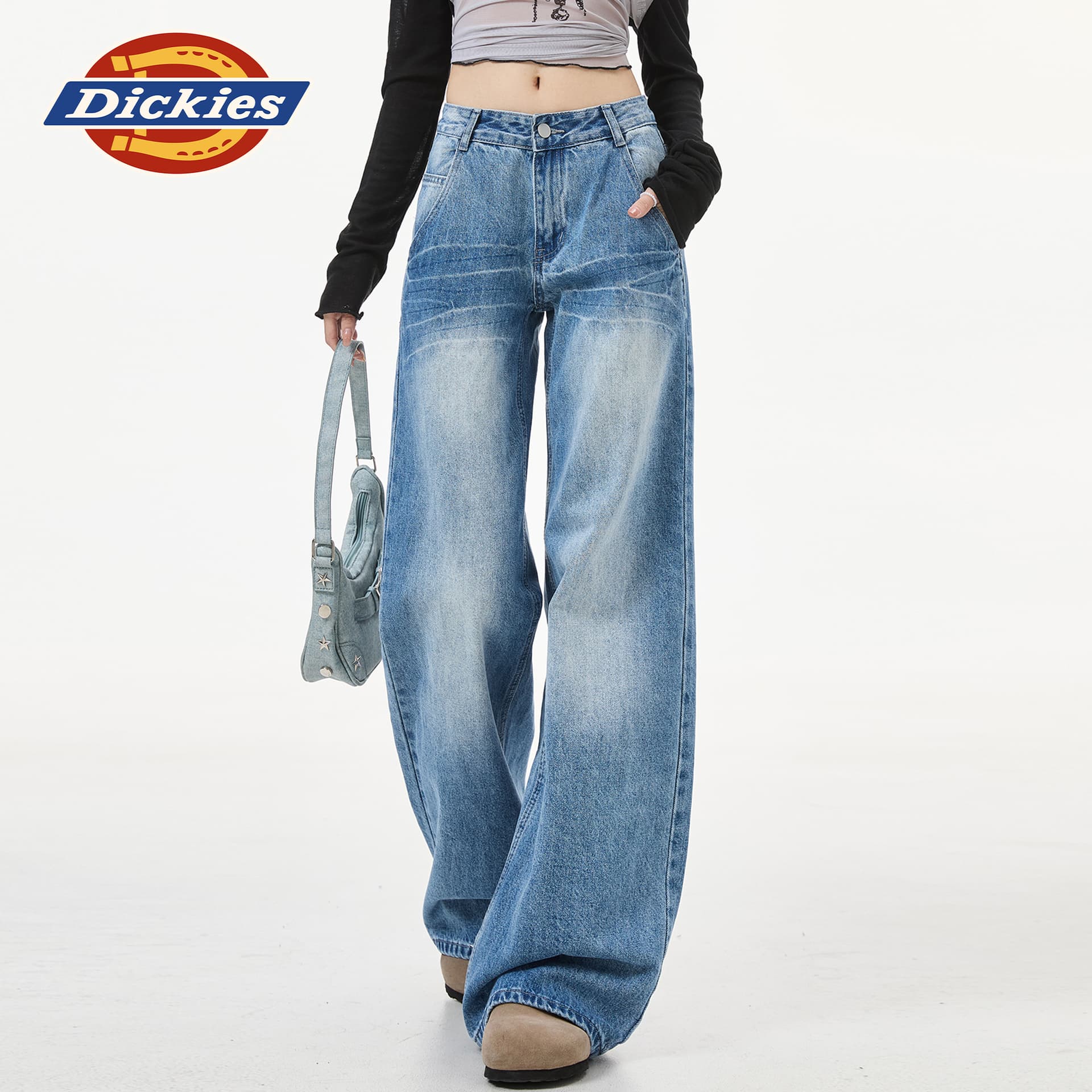 Джинсы dickies Синие брюки Женские Джинсы - изображение 5