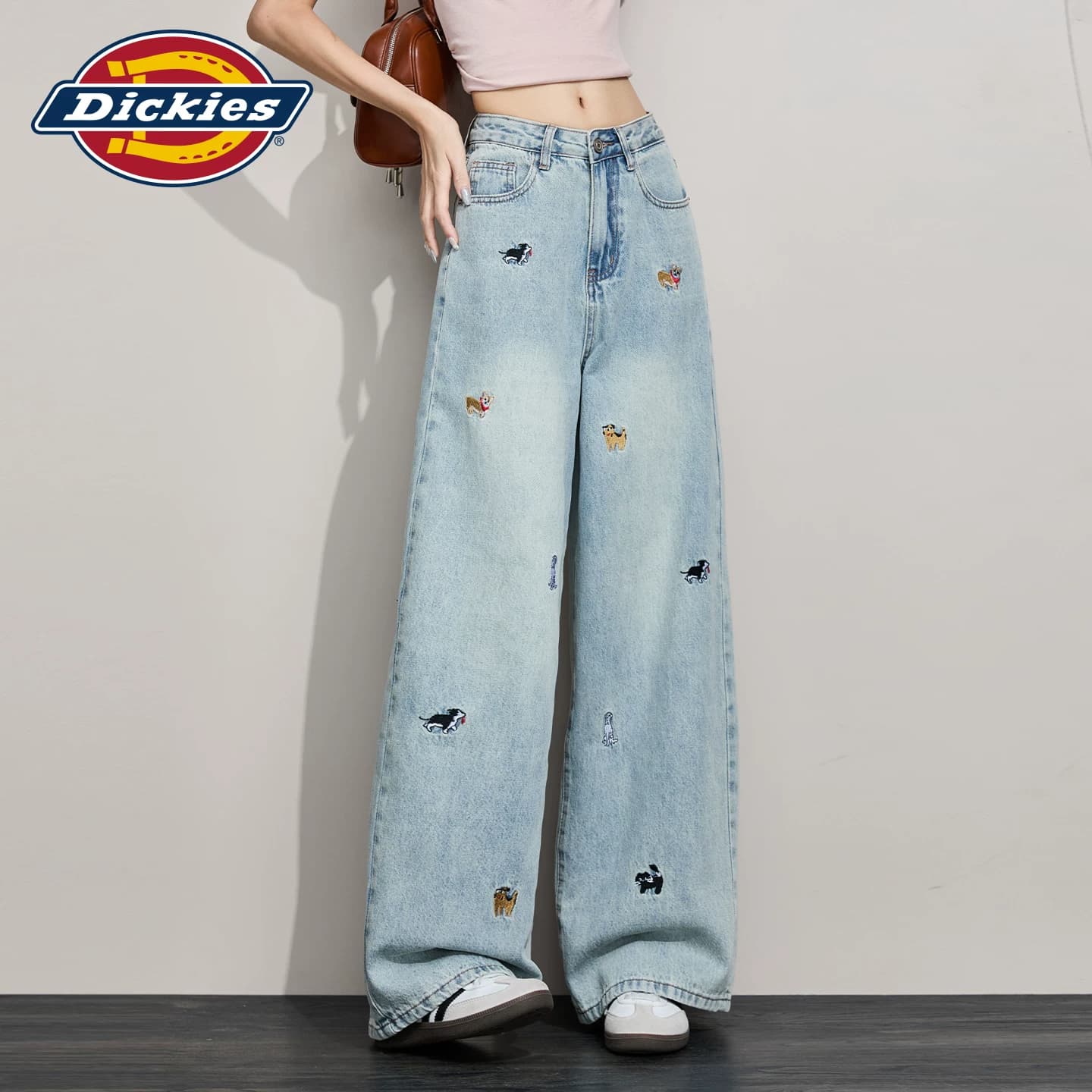 Джинсы dickies Винтажный синий Удлиненная длина Женские Джинсы - изображение 5