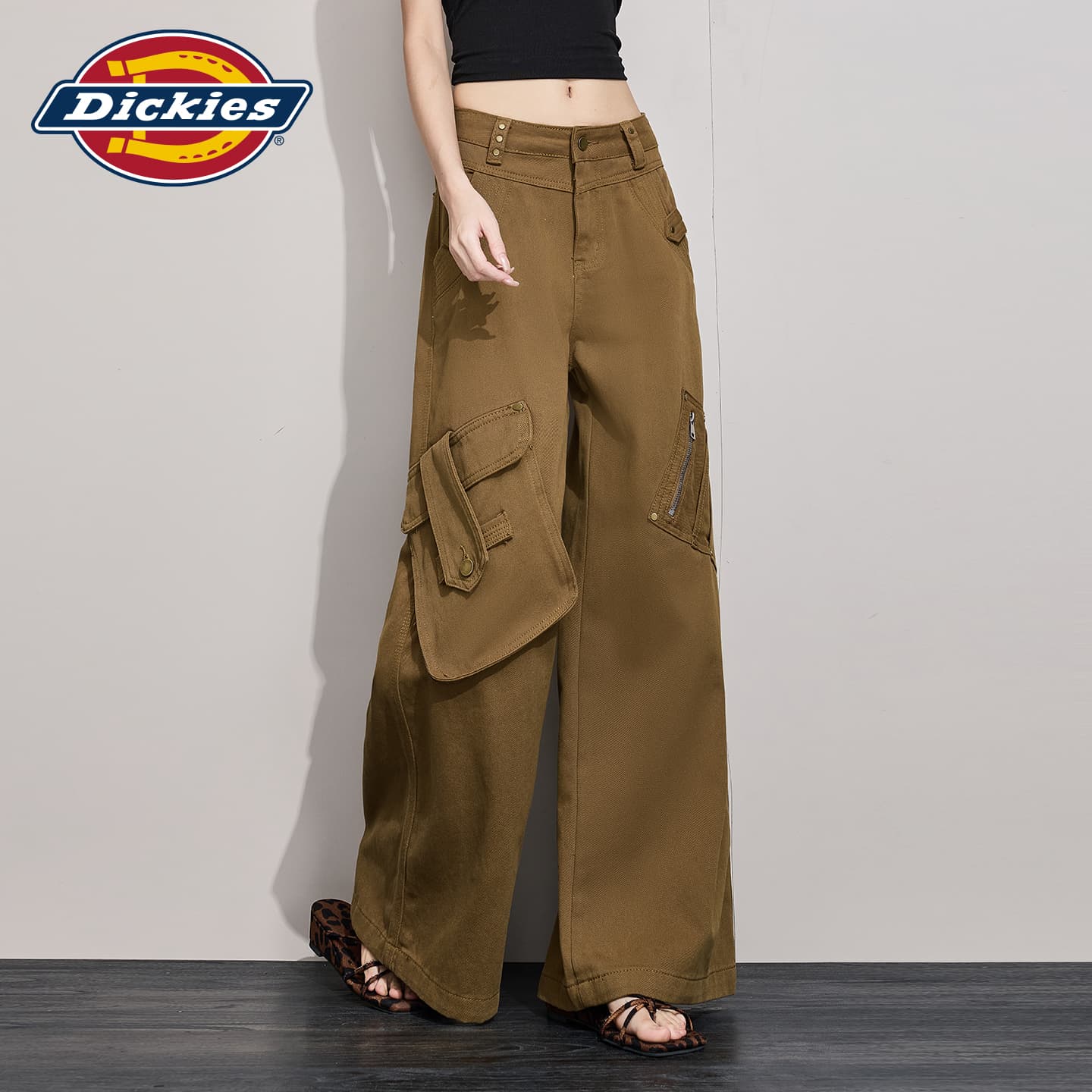 Dickies Молочный кофейный брюки женские карго - изображение 6