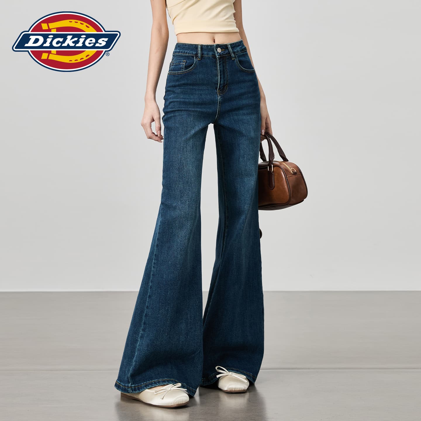 Джинсы Dickies Темно-синий Удлиненные Женские Джинсы - изображение 4