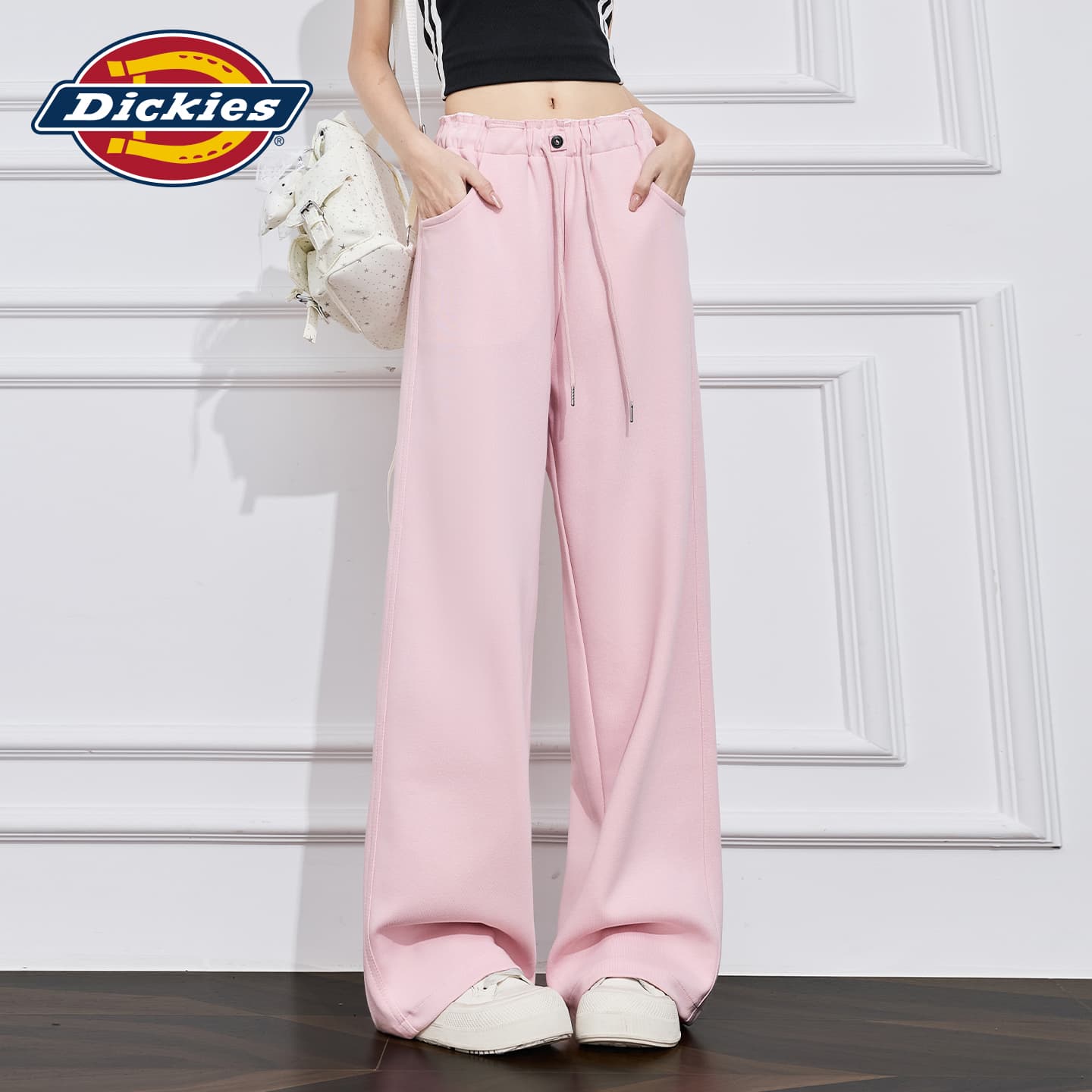 Штаны dickies Розово-вишневый Удлиненная длина Женские Повседневные брюки - изображение 6