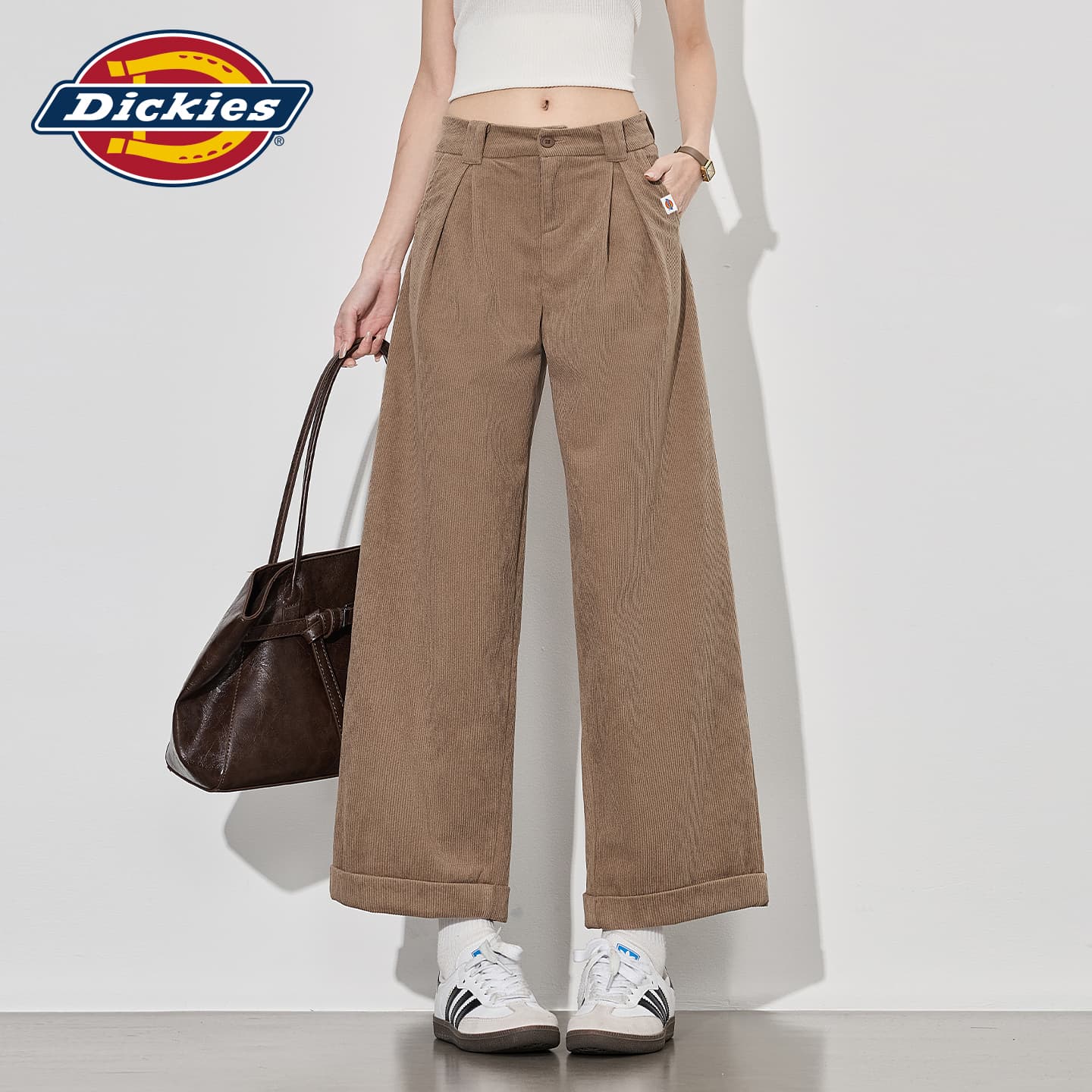 Штаны Dickies Светло-белый Серый Женские Повседневные Штаны - изображение 3