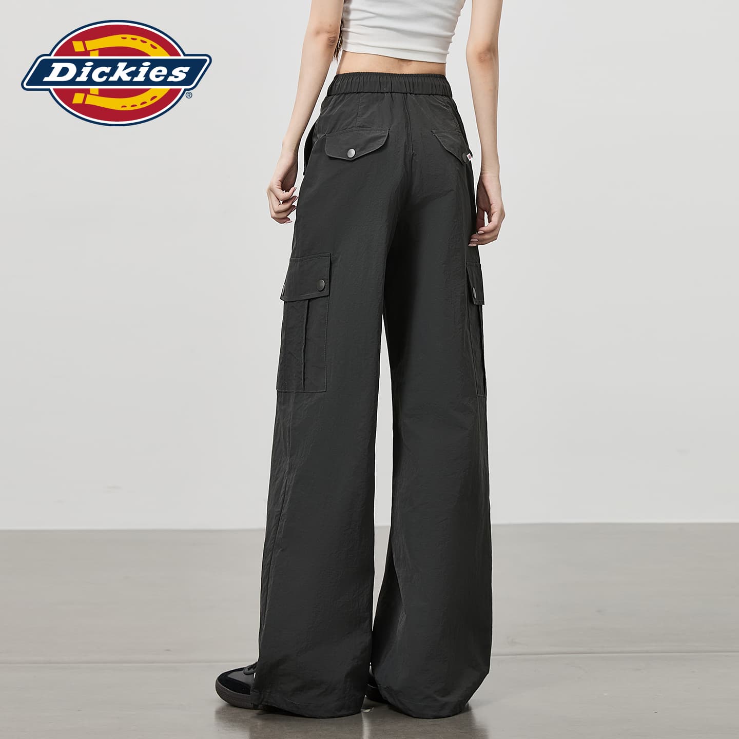 Штаны Dickies Темно-серые удлиненные женские повседневные штаны - изображение 7