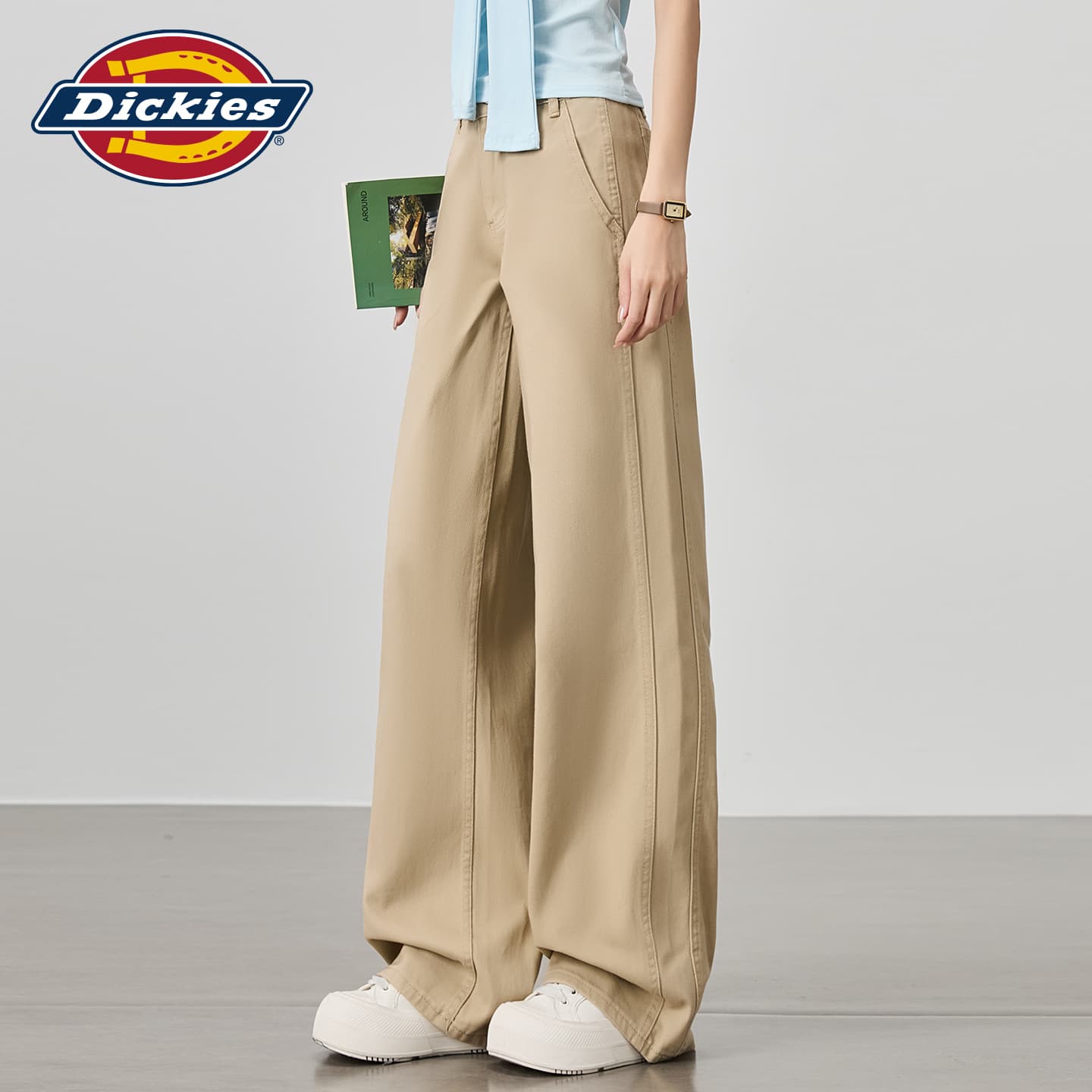 Джинсы Dickies Хаки Удлиненные Джинсы для Женщин - изображение 4