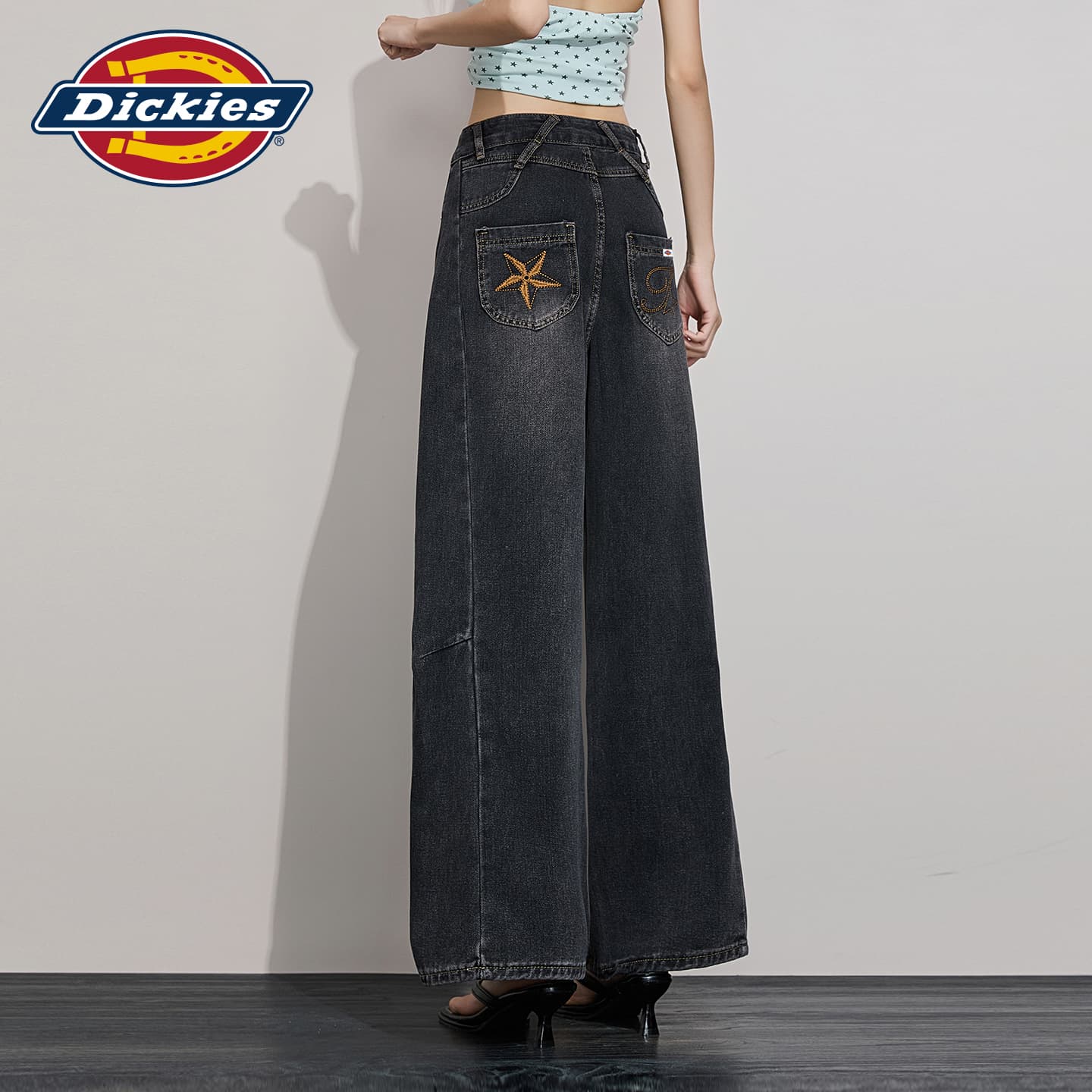 Джинсы Dickies Черные Серые Брюки Женские Джинсы - изображение 3
