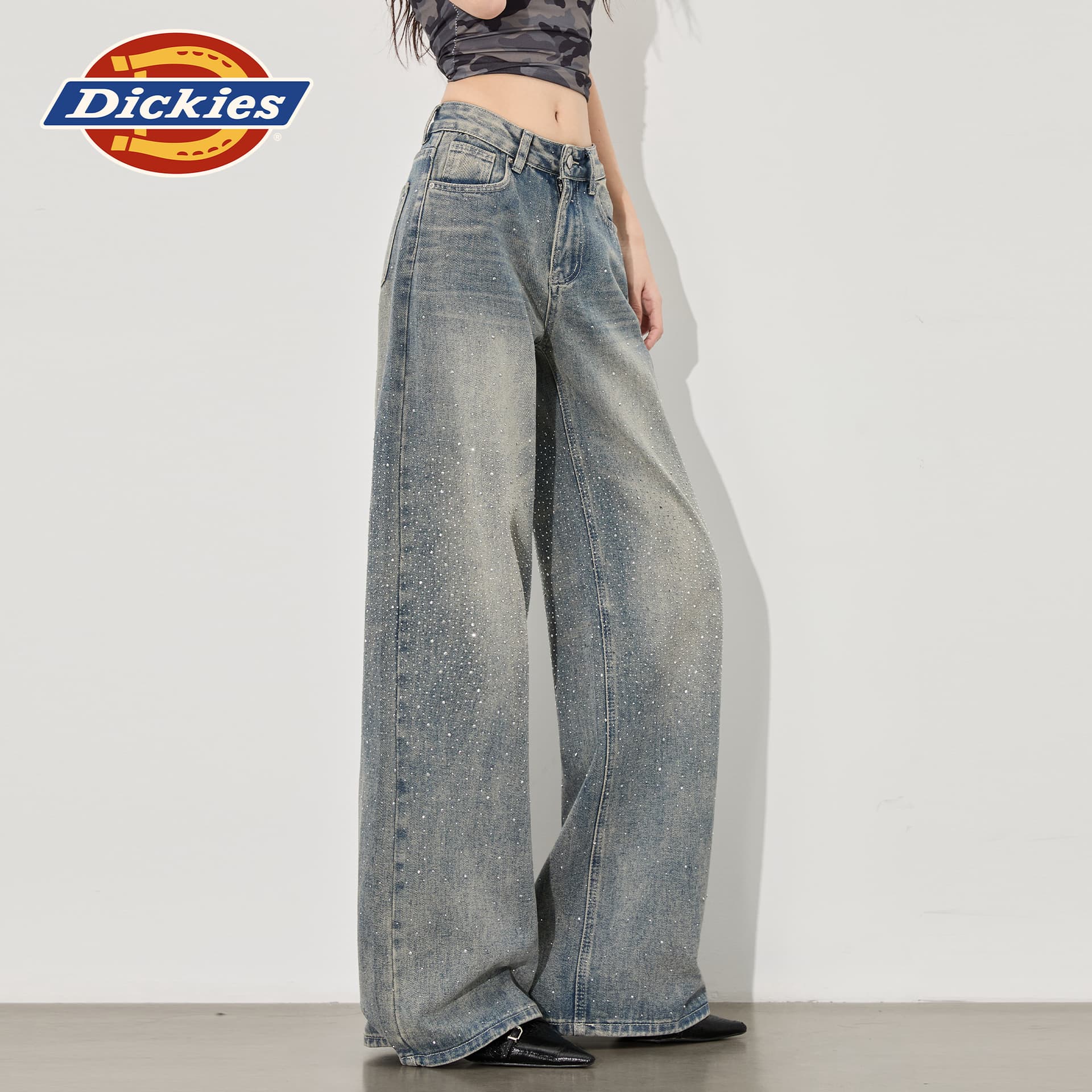 Джинсы Dickies Светло-Синие Брюки Женские Джинсы - изображение 4