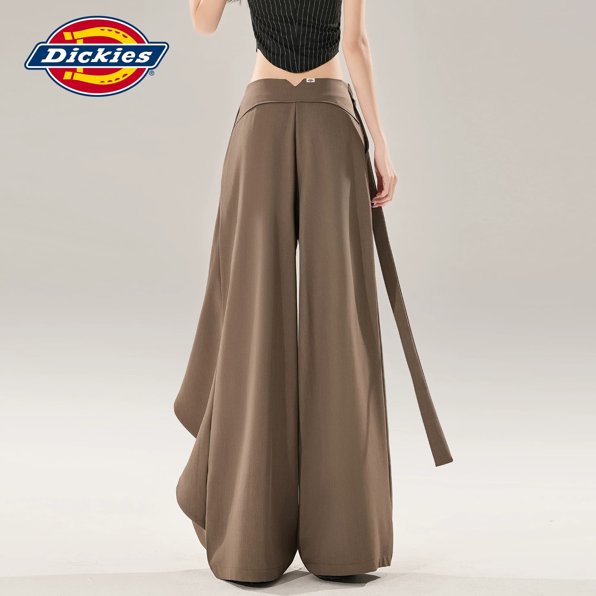 Штаны dickies Коричневый серый Удлиненная длина Женские Повседневные брюки - изображение 7