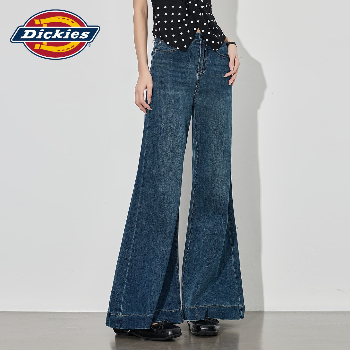 Джинсы Dickies Винтажный Синий Женские Джинсы - изображение 5
