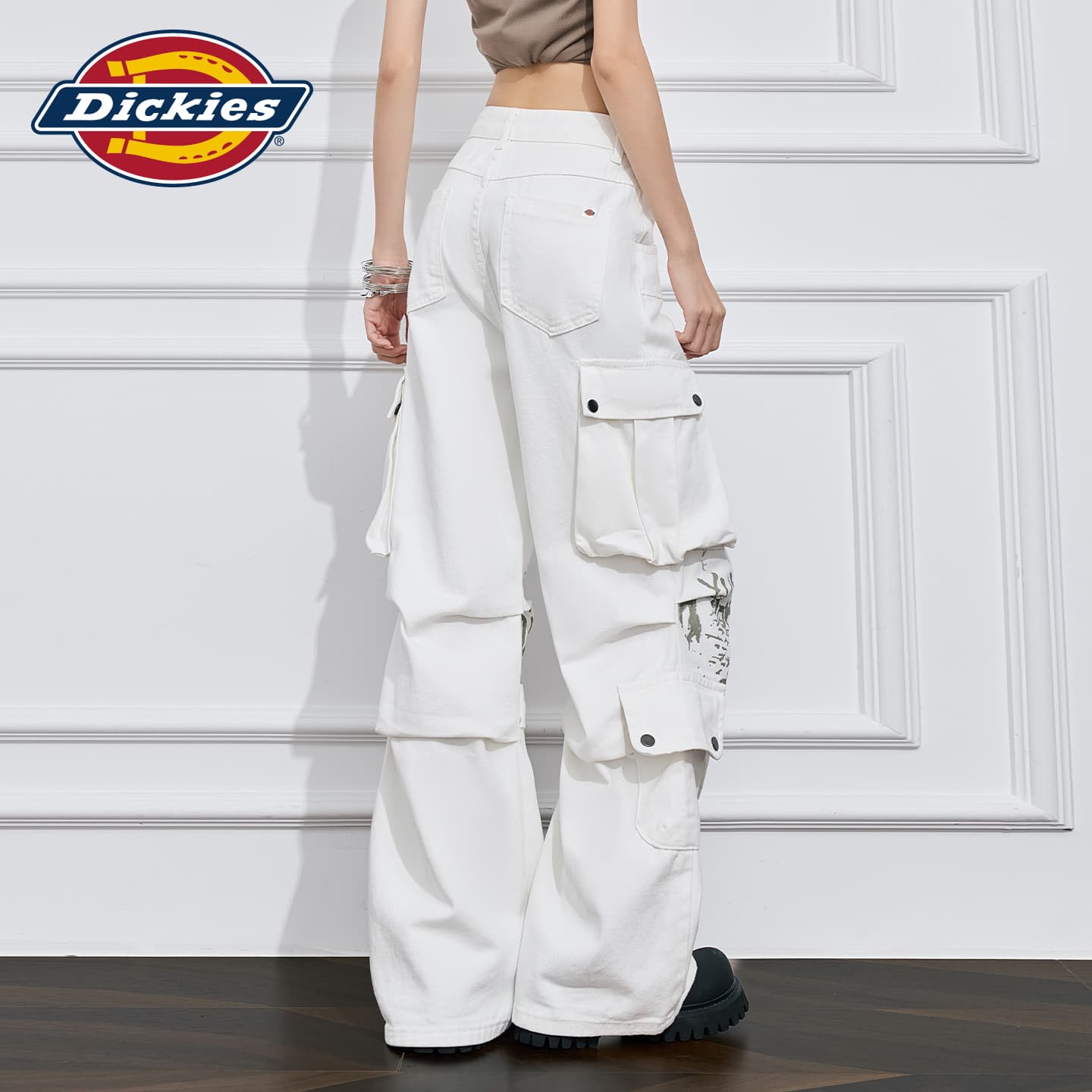 Джинсы dickies Белые брюки Женские Джинсы - изображение 7