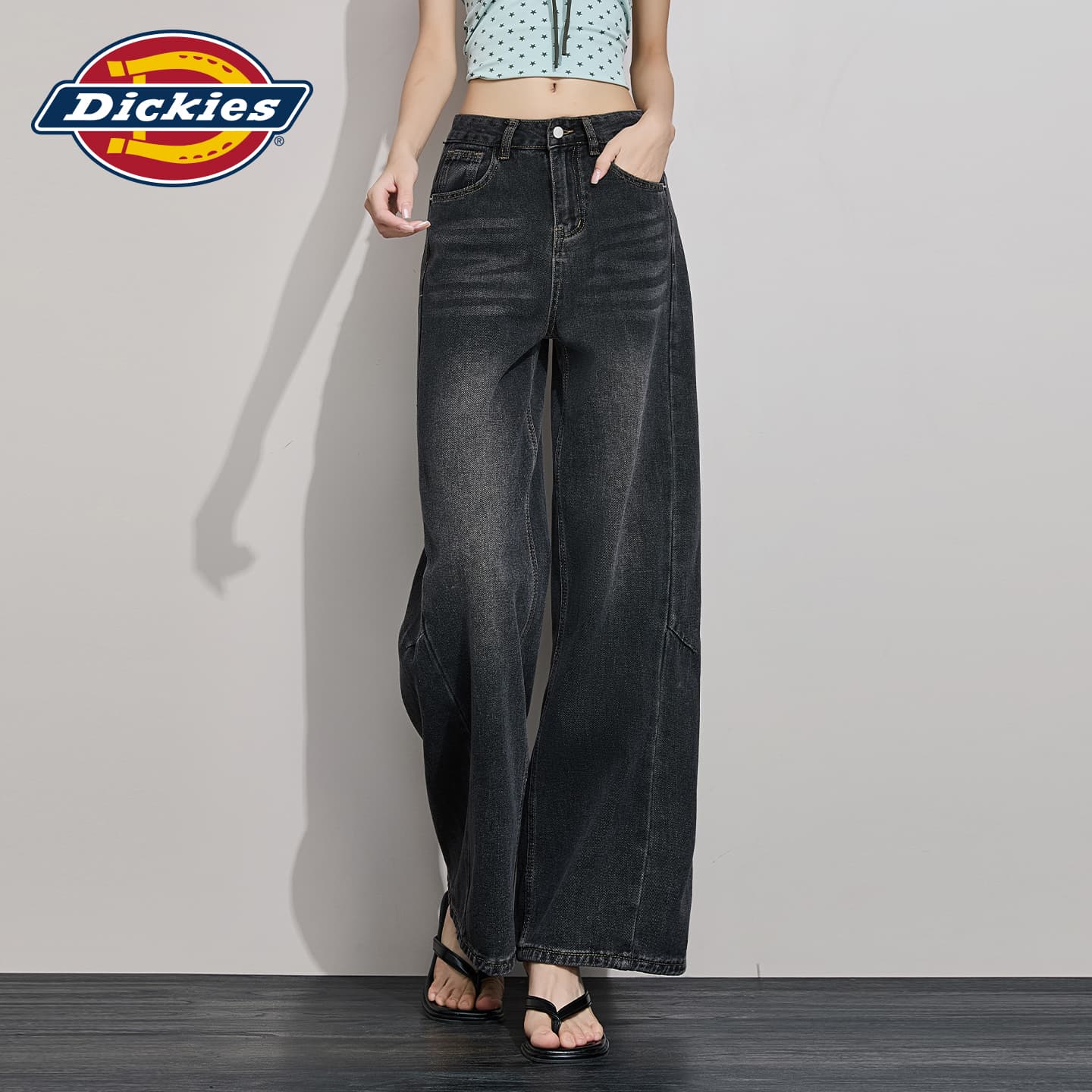 Джинсы Dickies Черные Серые Брюки Женские Джинсы - изображение 7