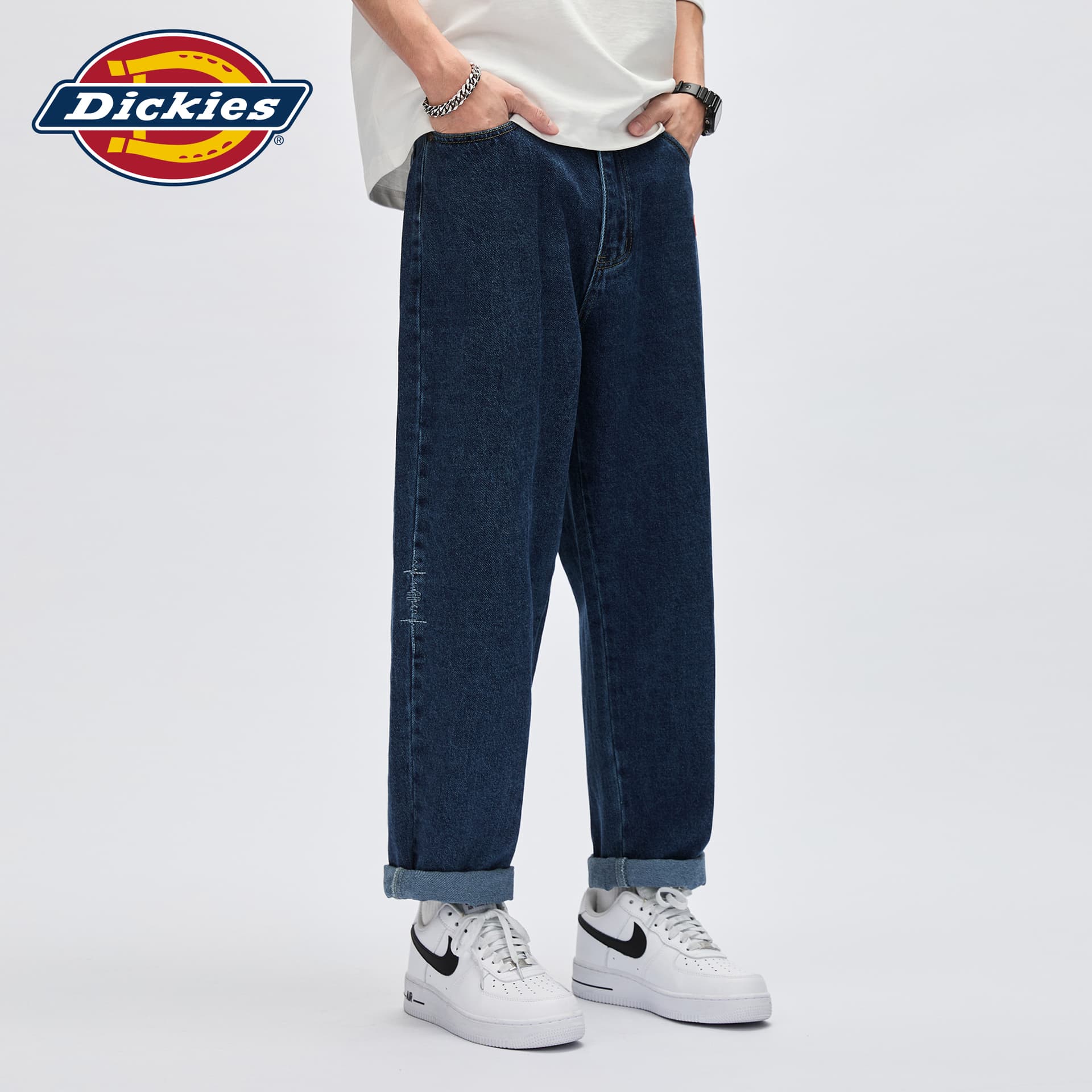 Штаны Dickies Джинсовый Синий Унисекс Джинсы - изображение 6