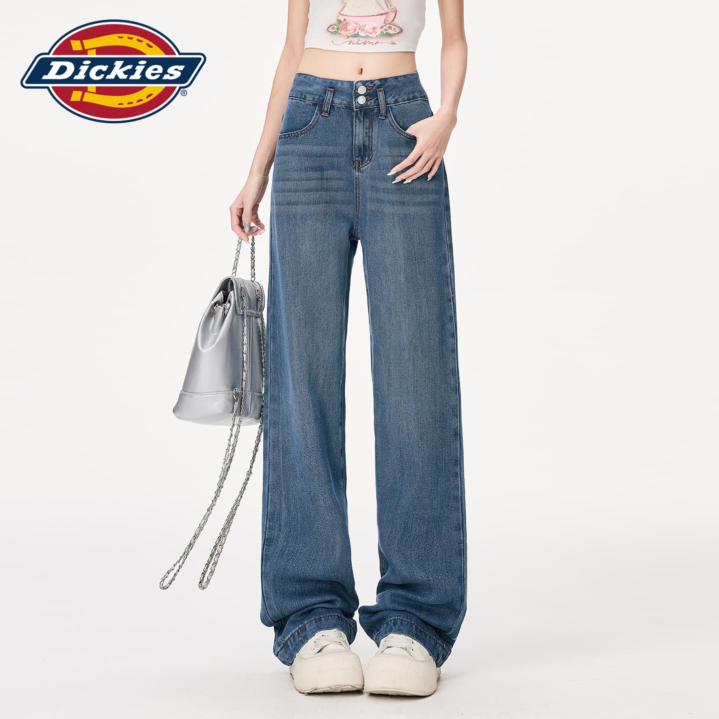 Джинсы Dickies Винтажные Синие Брюки Женские Джинсы - изображение 4