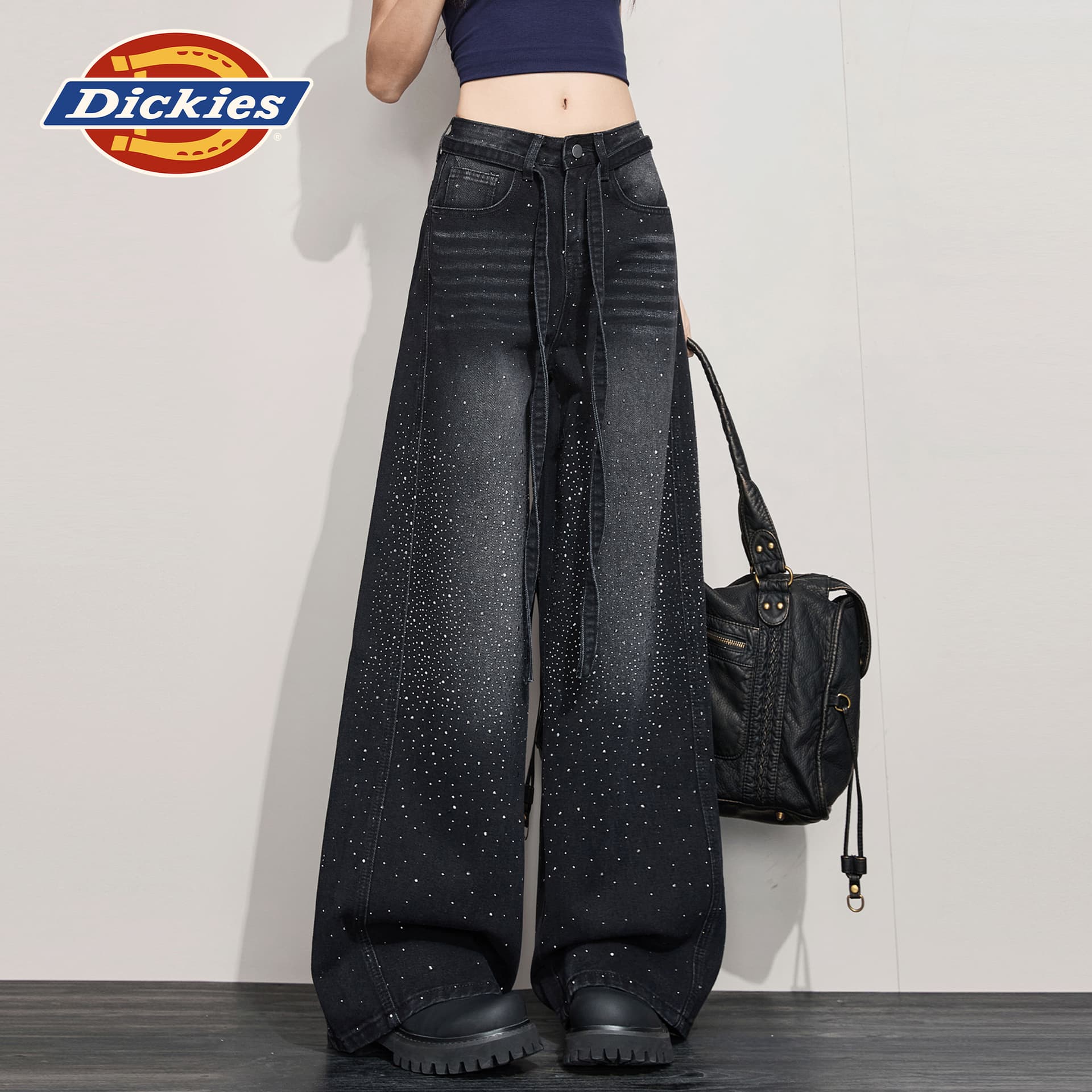 Джинсы dickies Черный с увеличенной длиной Женские Джинсы - изображение 5