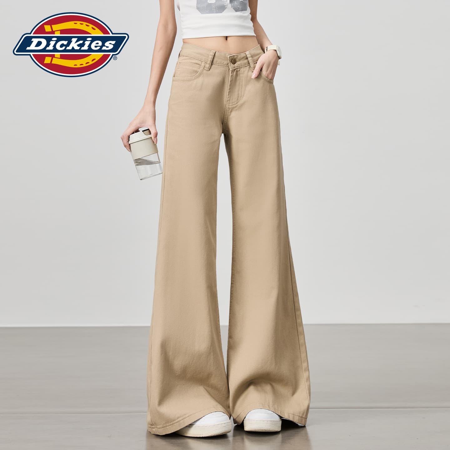 Джинсы Dickies Хаки Удлиненные Джинсы для Женщин - изображение 5