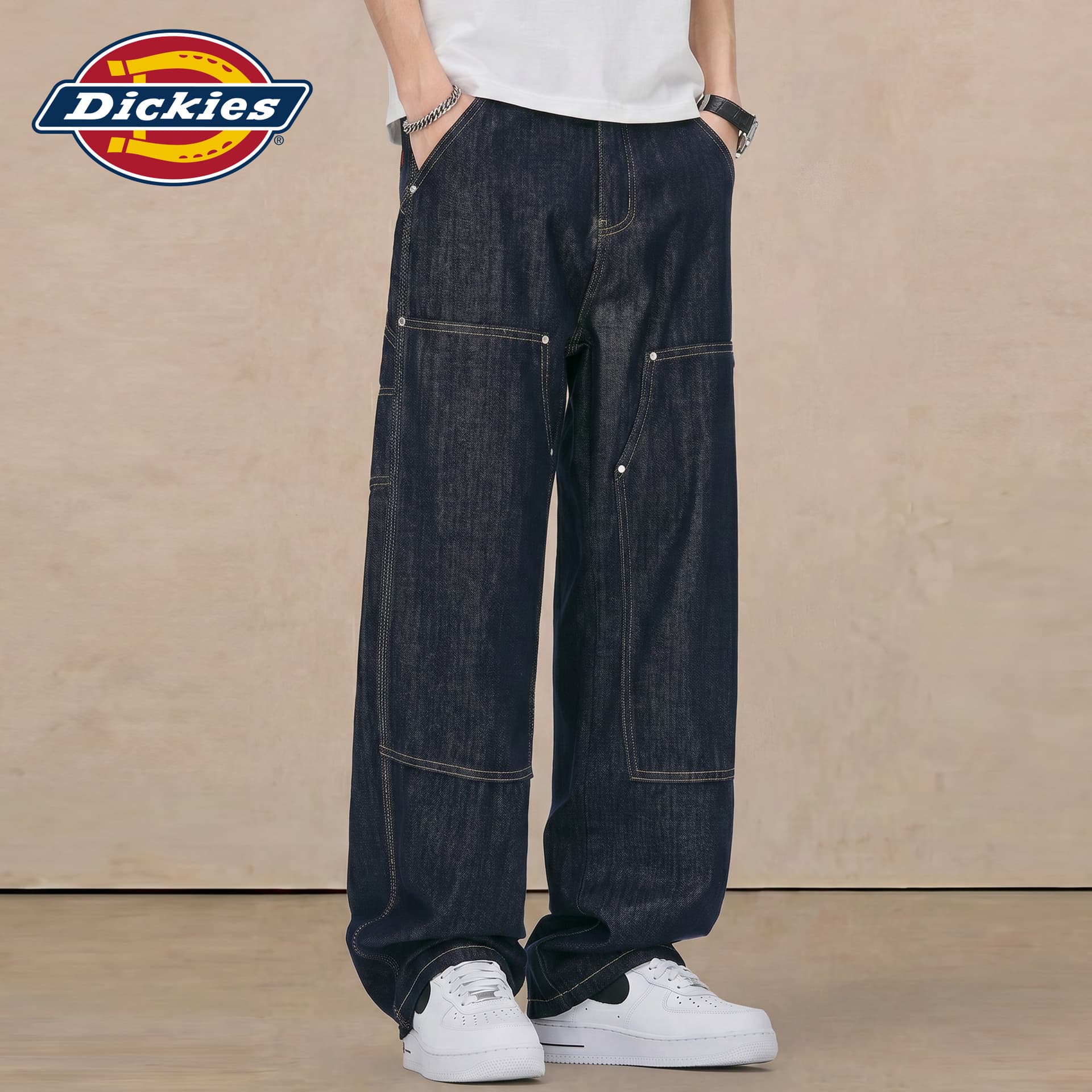 Штаны Dickies Темно-синий Унисекс Джинсы - изображение 4