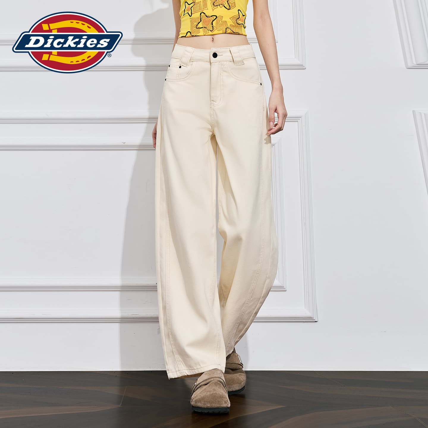 Джинсы Dickies Светло-абрикосовые брюки женские джинсы - изображение 6