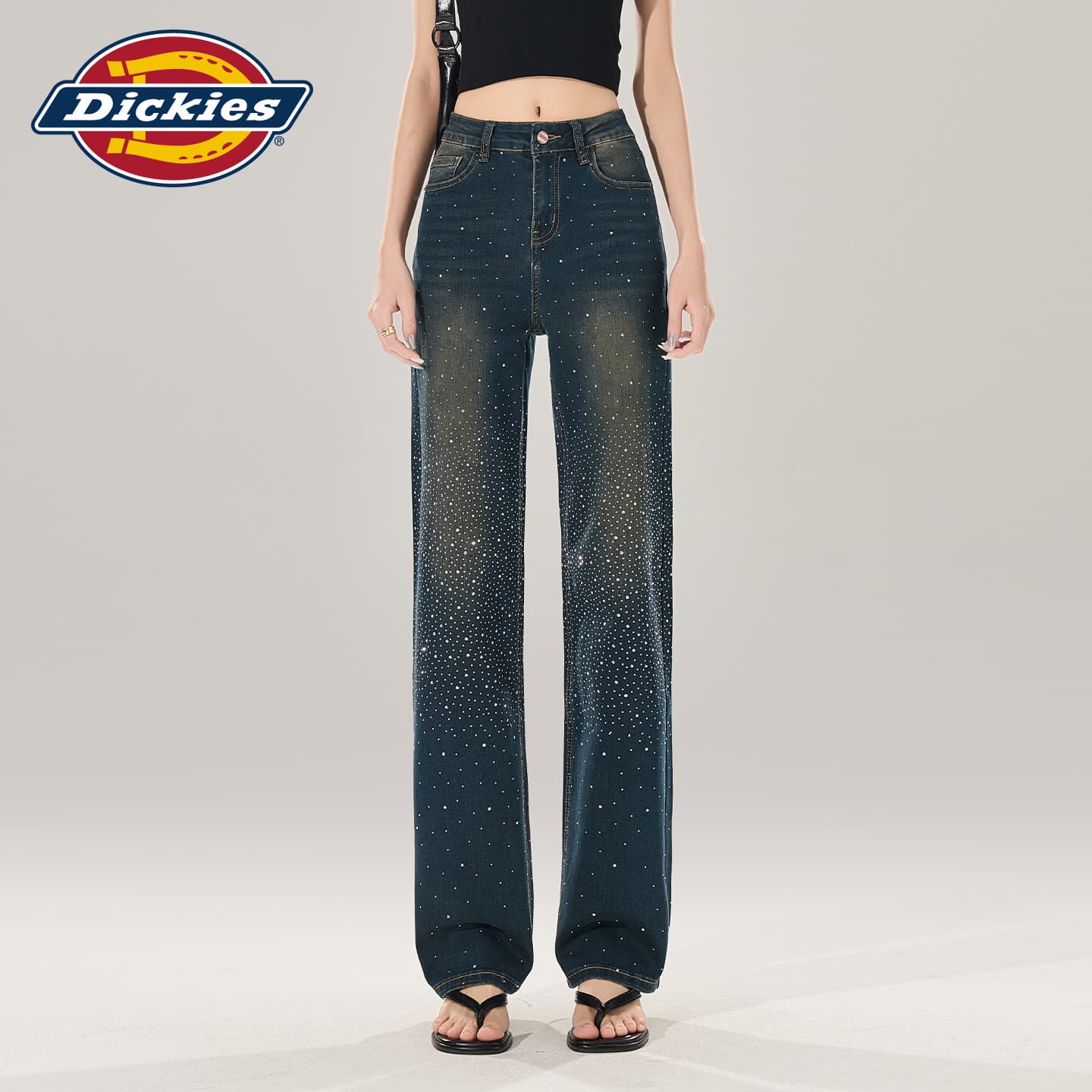 Джинсы Dickies Nano Blue Ankle Length Women's Jeans Дикси Нано Синий Джинсы длины до щиколотки Женские - изображение 6