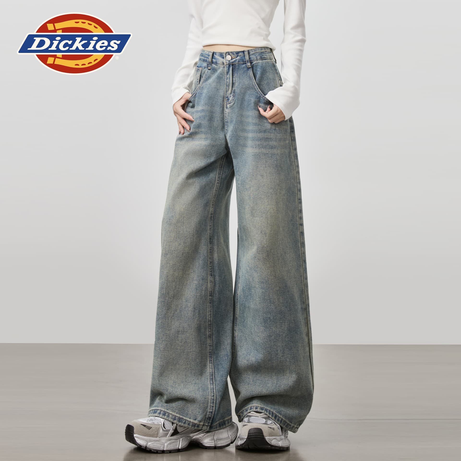 Джинсы dickies Синий Удлиненная длина Женские Джинсы - изображение 3