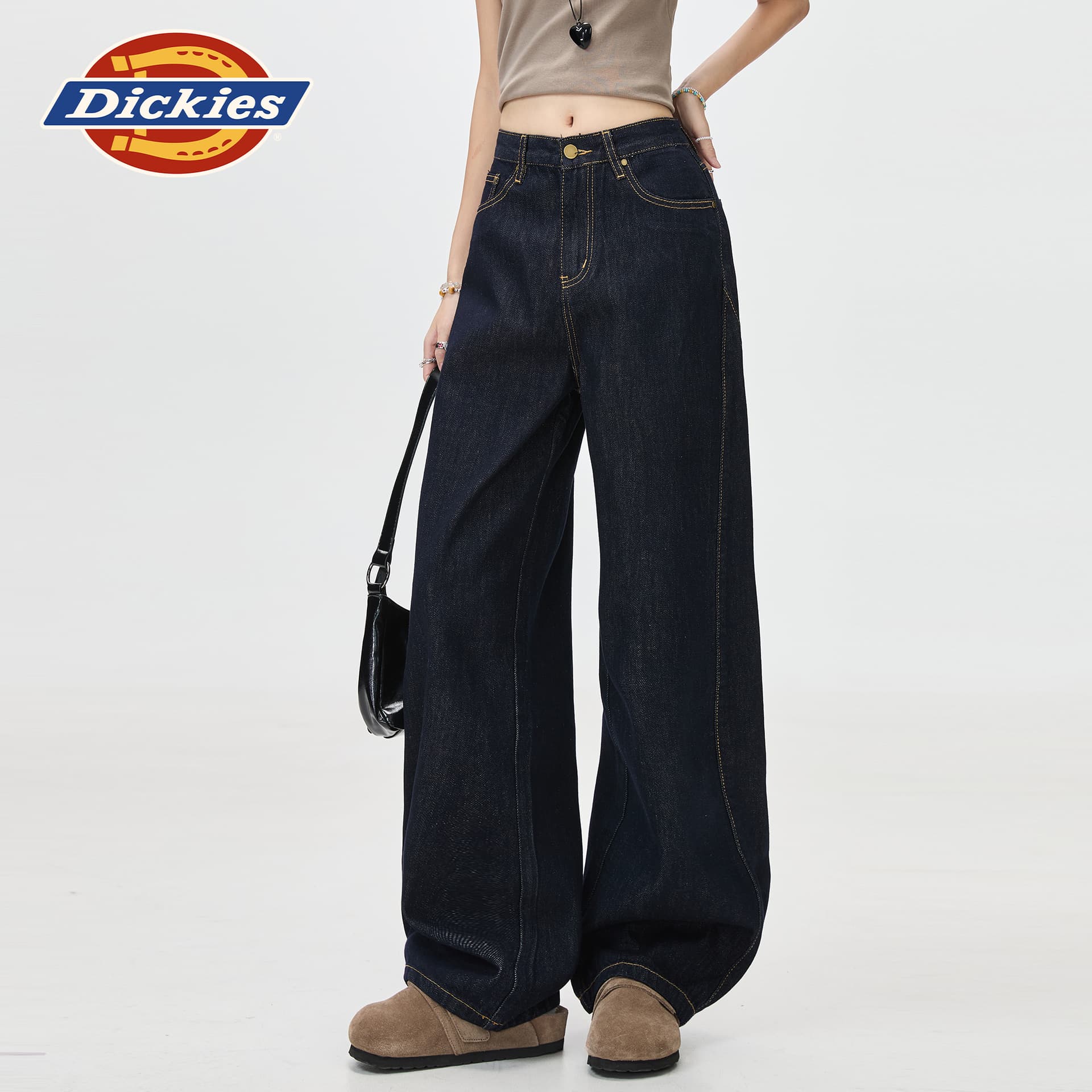 Джинсы dickies Темно-синий Брюки Женские Джинсы - изображение 3