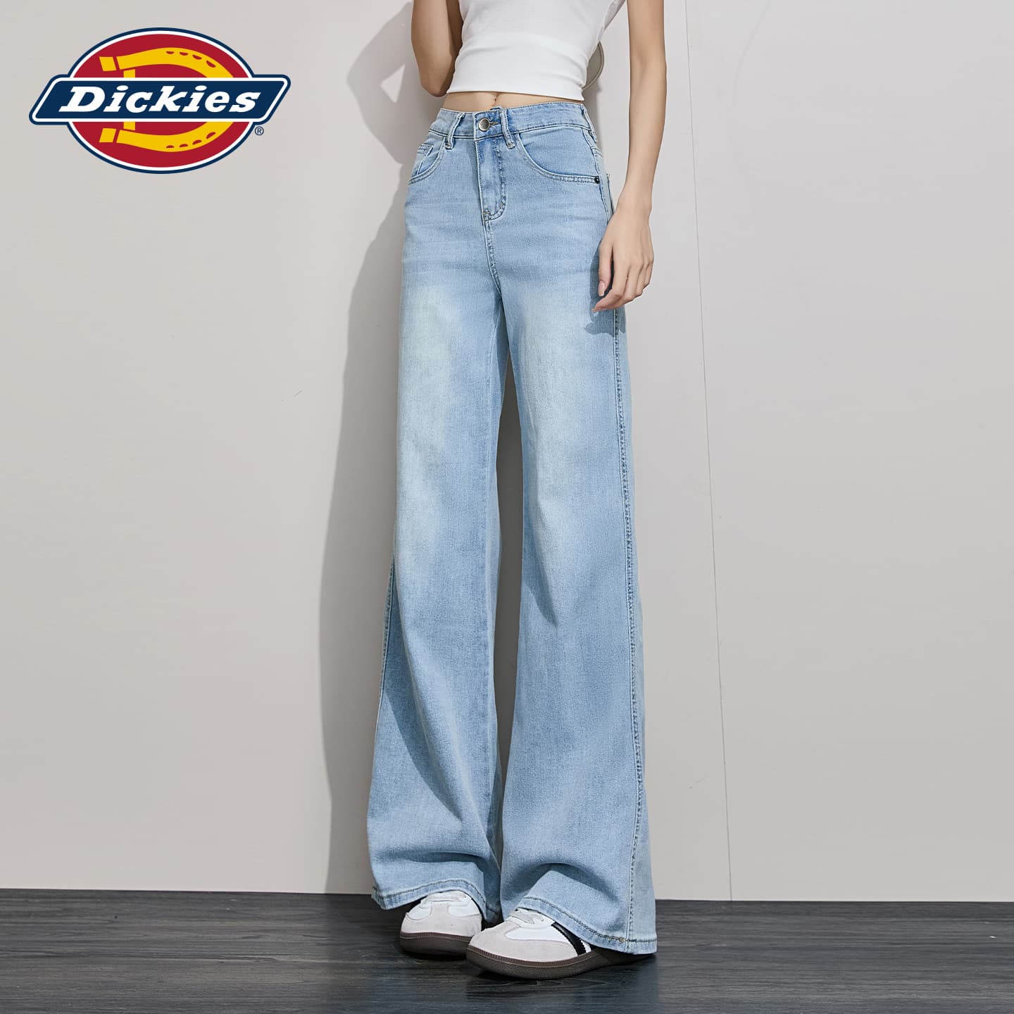 Джинсы Dickies Глазурно-голубые Женские Джинсы - изображение 4