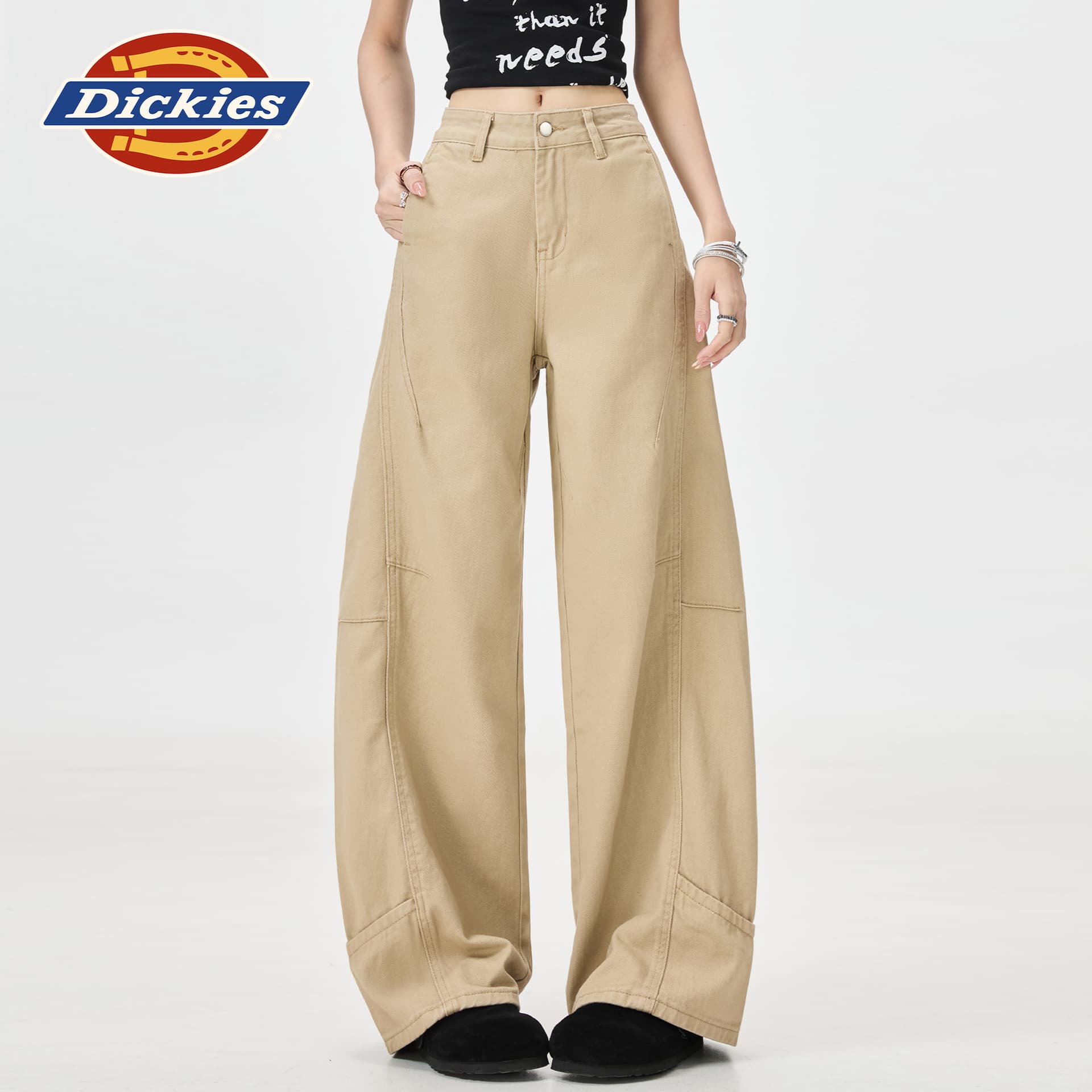 Джинсы dickies Хаки Удлиненная длина Женские Джинсы - изображение 4