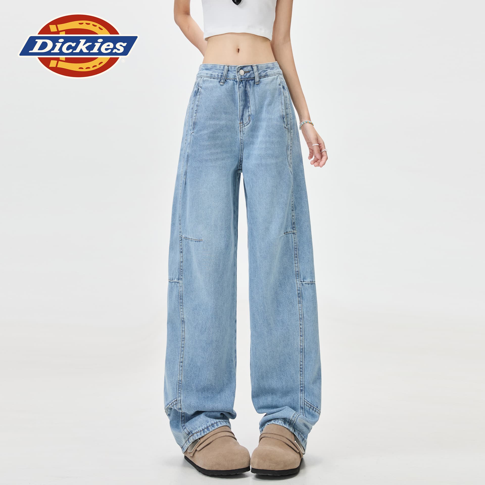 Джинсы dickies Светло-синие брюки Женские Джинсы - изображение 3