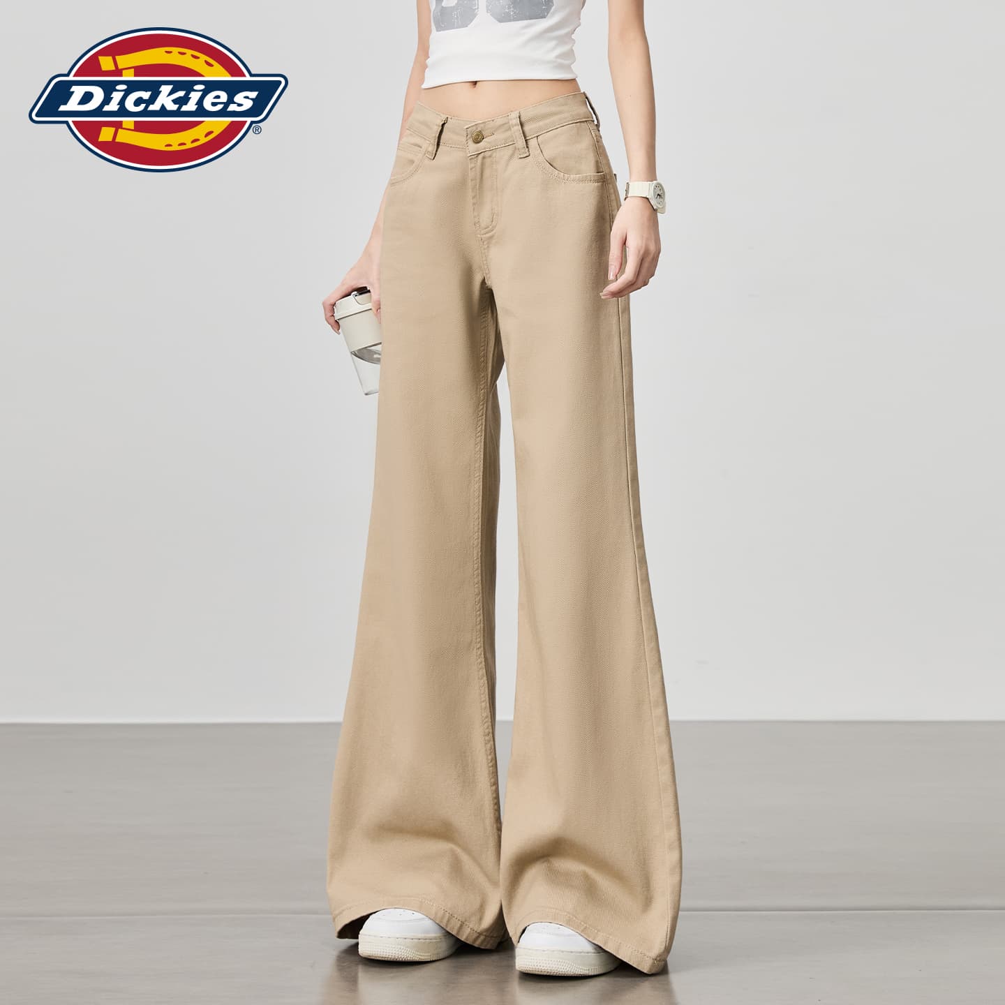 Джинсы Dickies Хаки Удлиненные Джинсы для Женщин - изображение 4