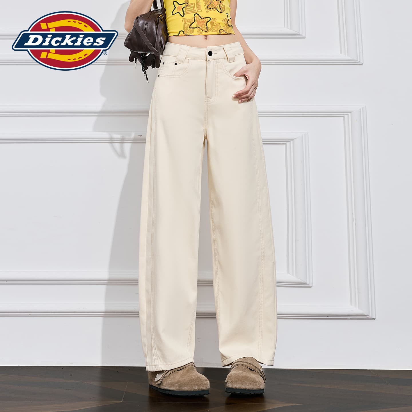 Джинсы Dickies Светло-абрикосовые брюки женские джинсы - изображение 5