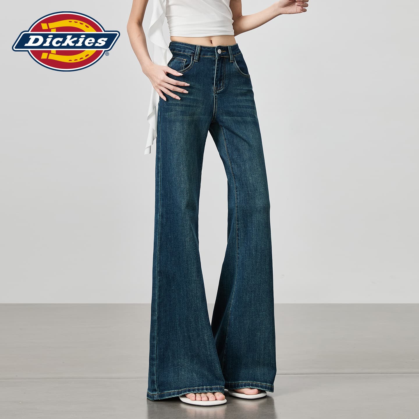 Джинсы Dickies Прусский синий длина до щиколотки женские джинсы - изображение 5