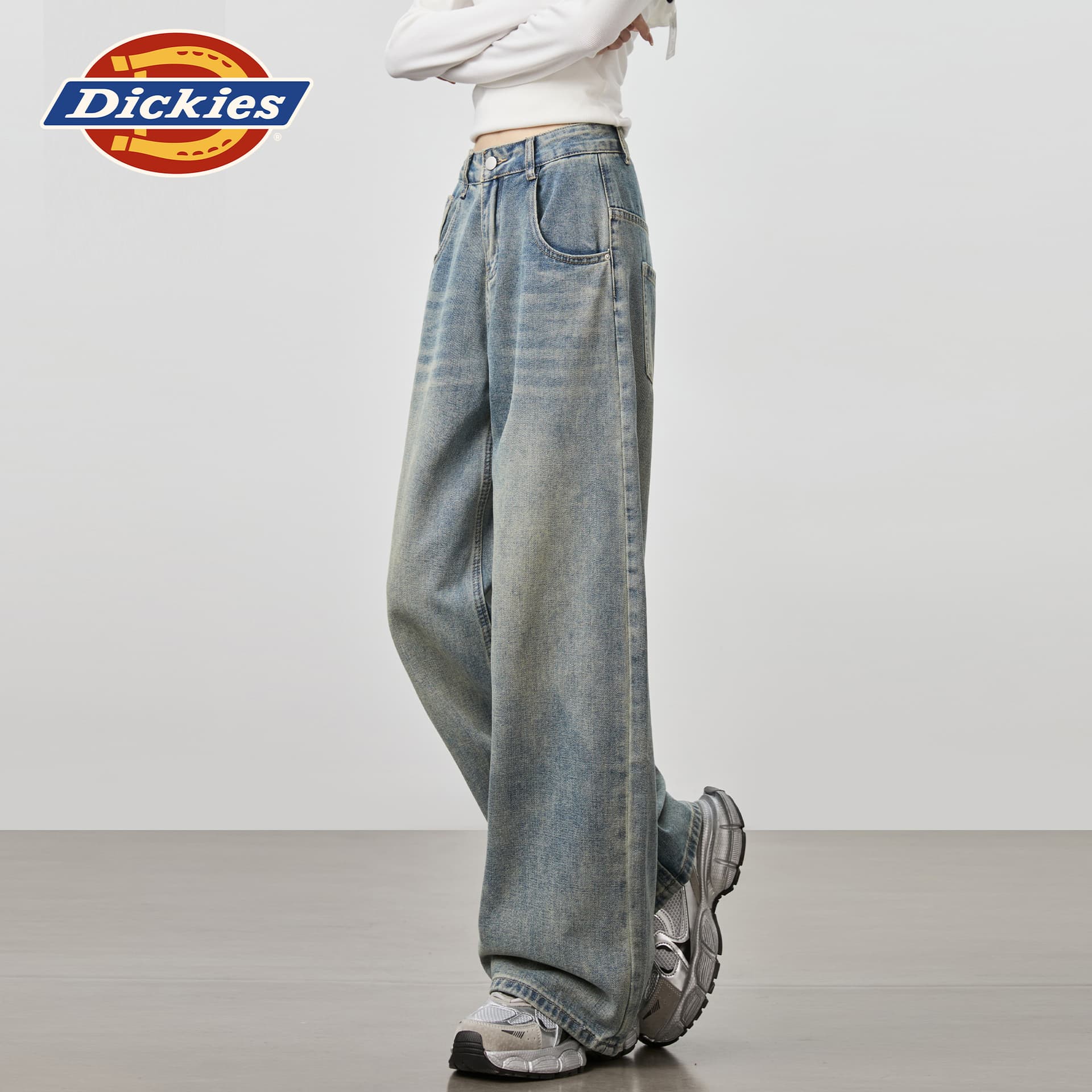 Джинсы dickies Синий Удлиненная длина Женские Джинсы - изображение 6